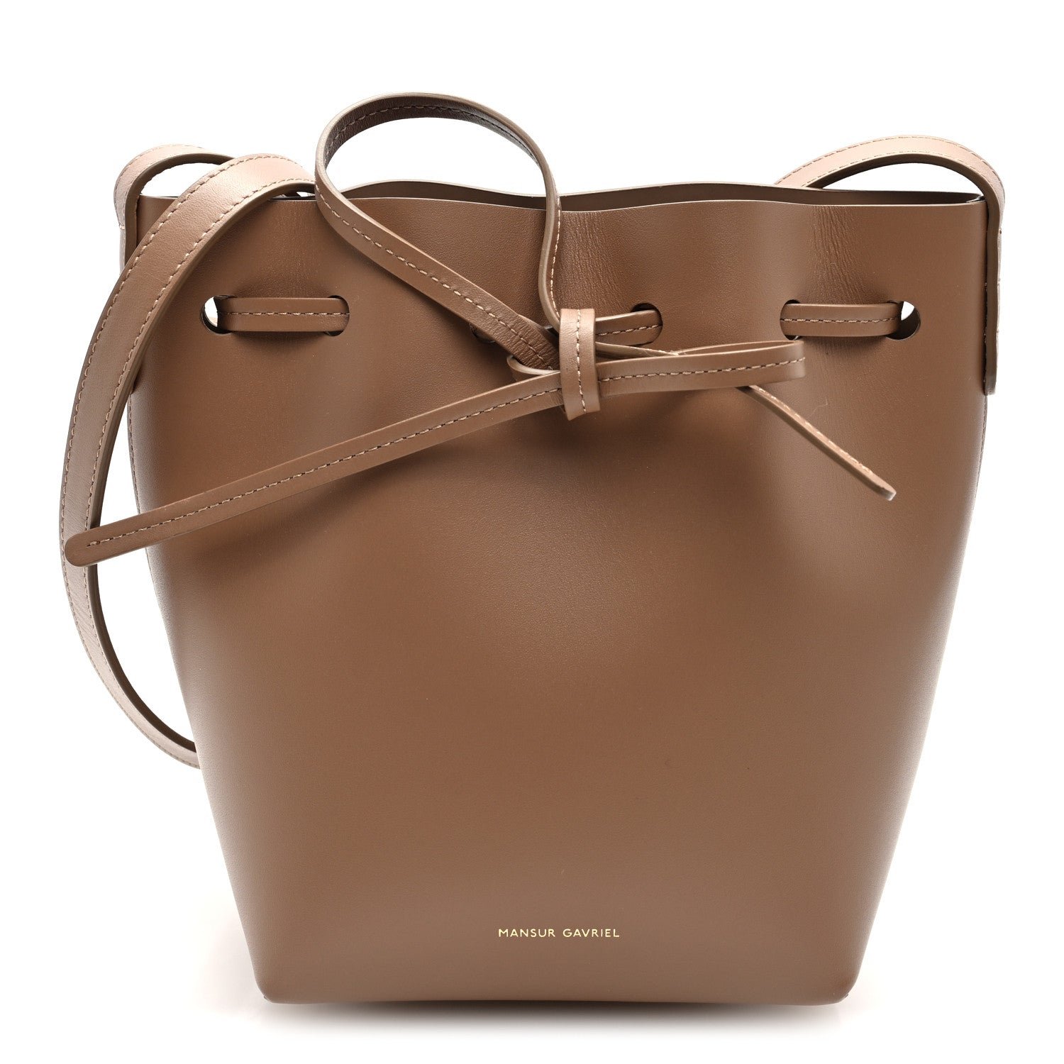 Mansur Gavriel Calfskin Mini Mini Bucket Bag Biscotto