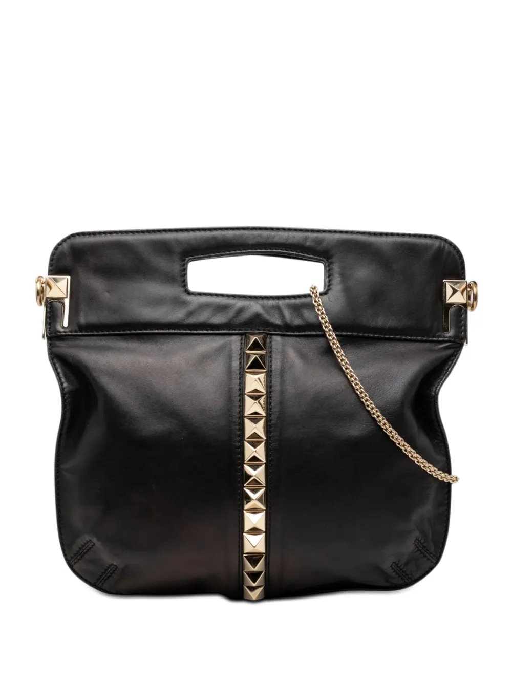 Valentino Garavani 2000-2017 Smooth Calfskin Rockstud Cut Out Handle satchel