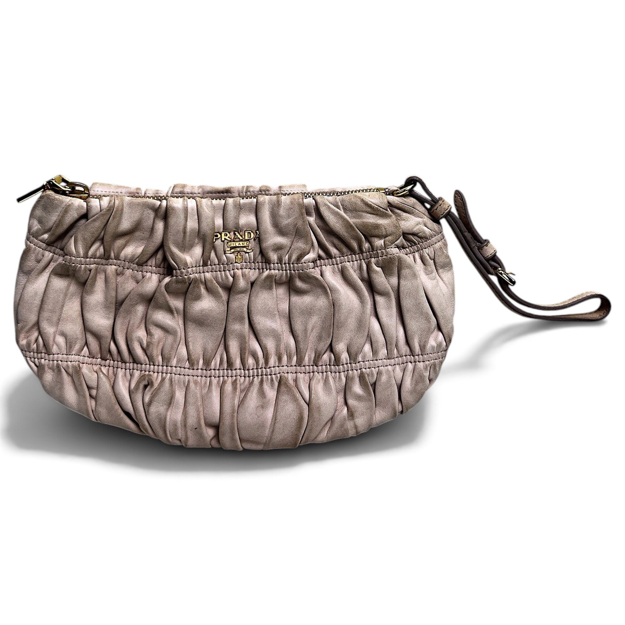 Leather clutch bag