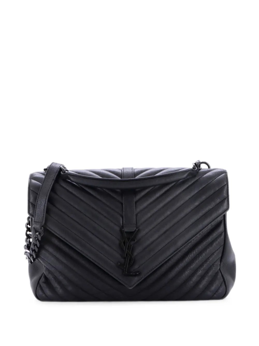 Classic Monogram College Bag Matelasse Chevron Leather Large shoulder bag
