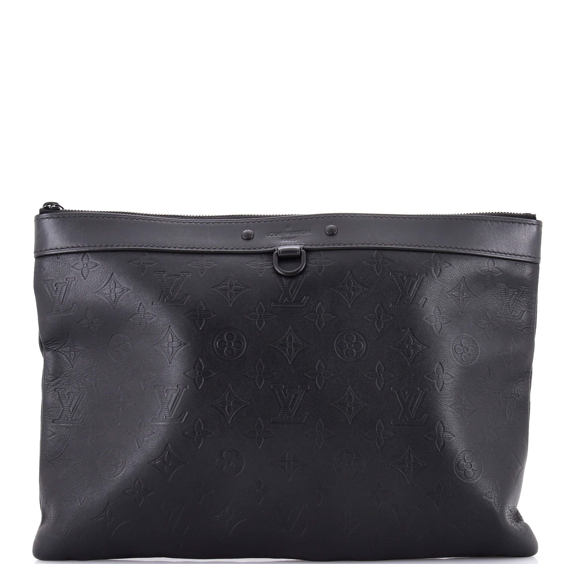 Leather clutch bag