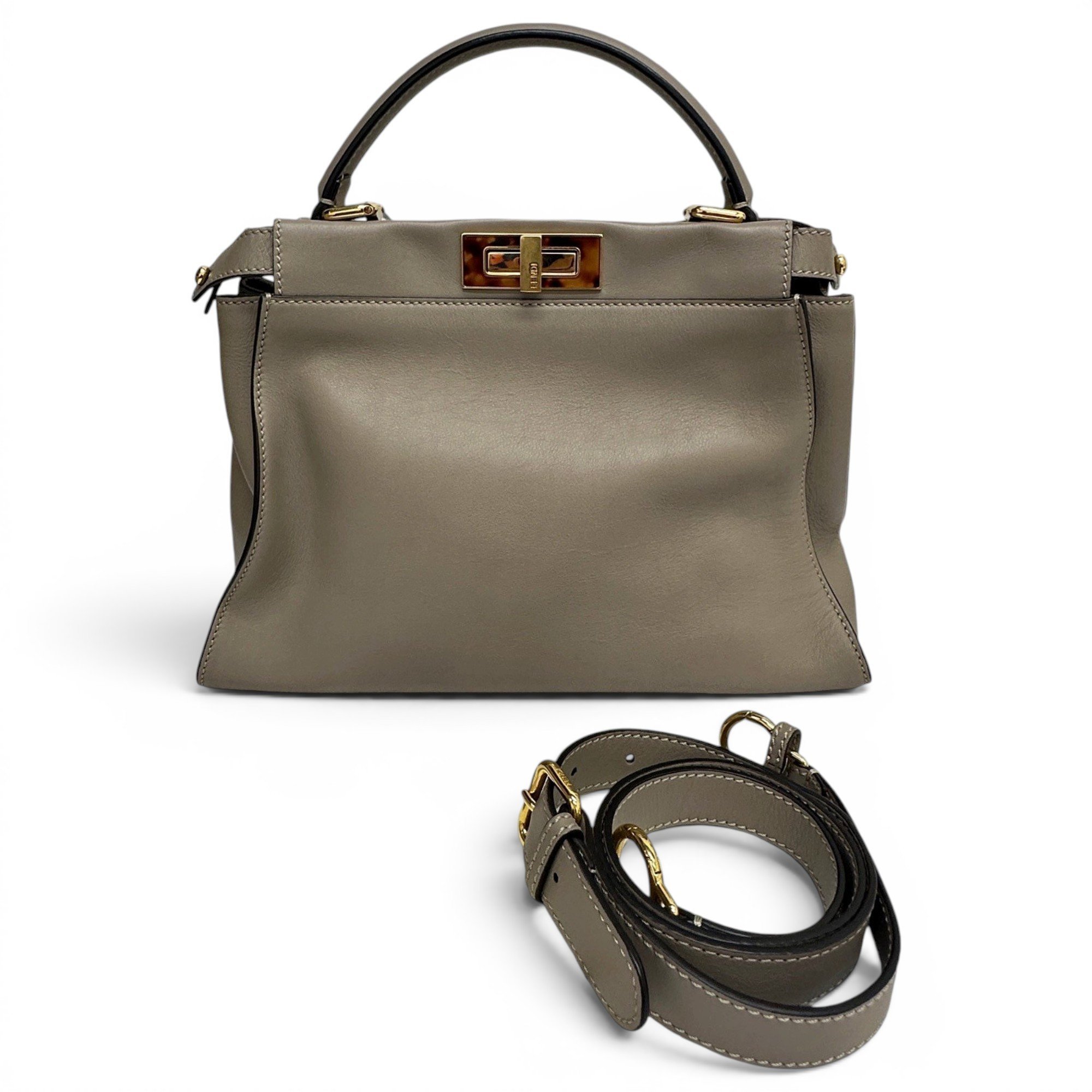 Peekaboo leather handbag