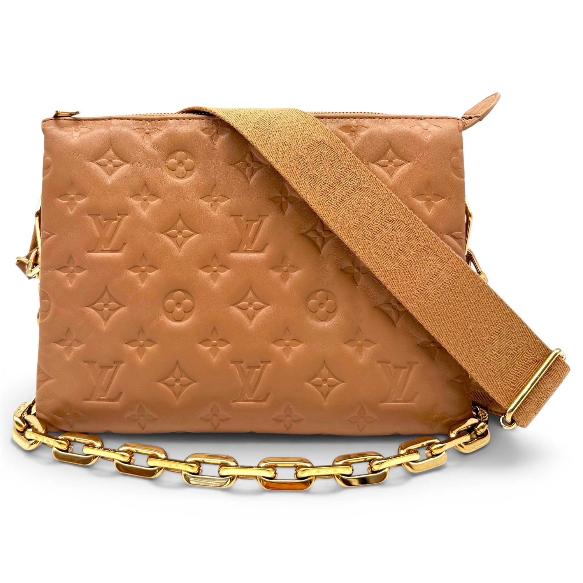Coussin leather crossbody bag
