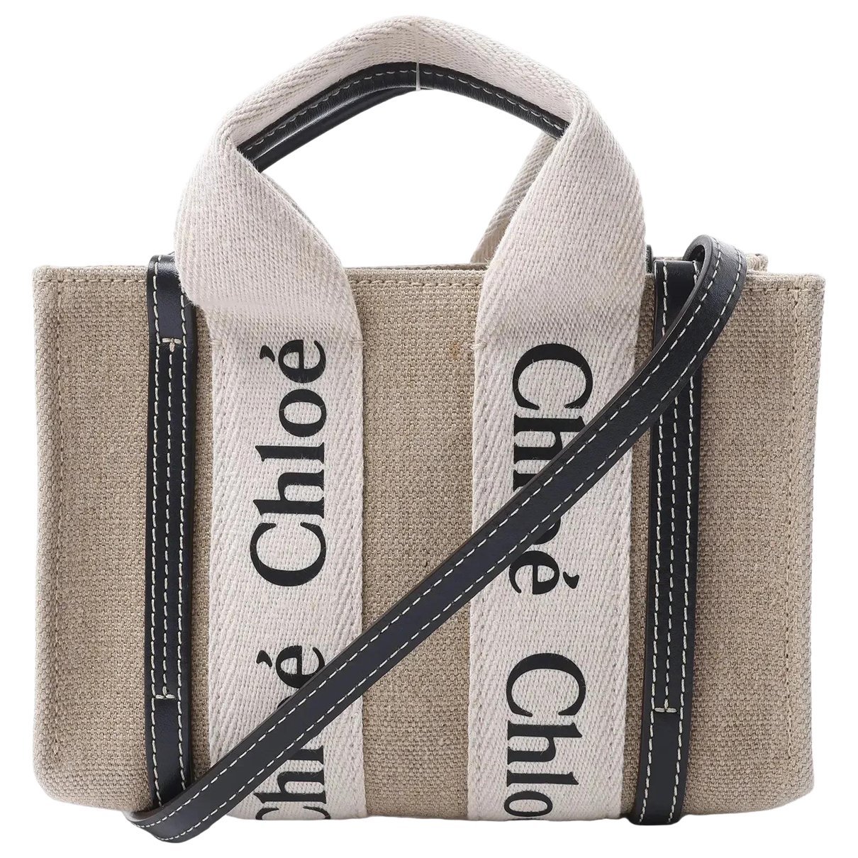 Woody linen handbag