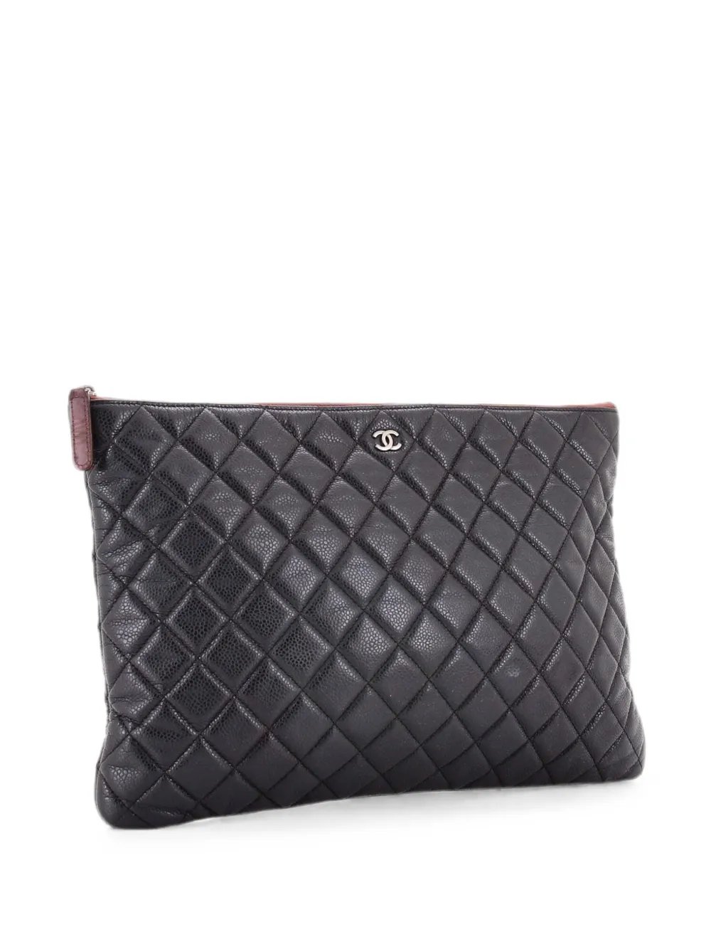 O Case Quilted Iridescent Caviar Large clutch bag