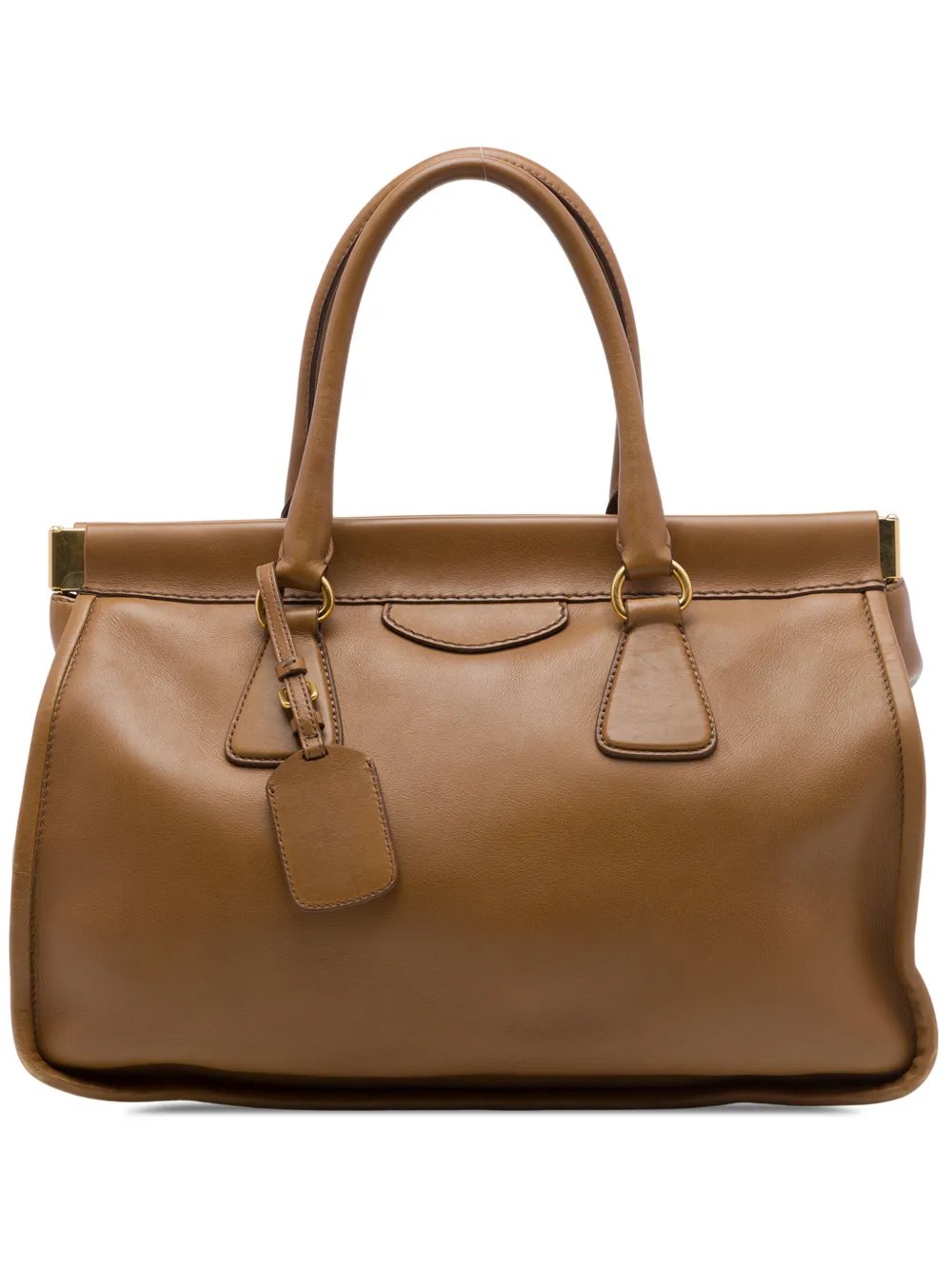 2000-2026 City Calf Frame Top Handle tote bag