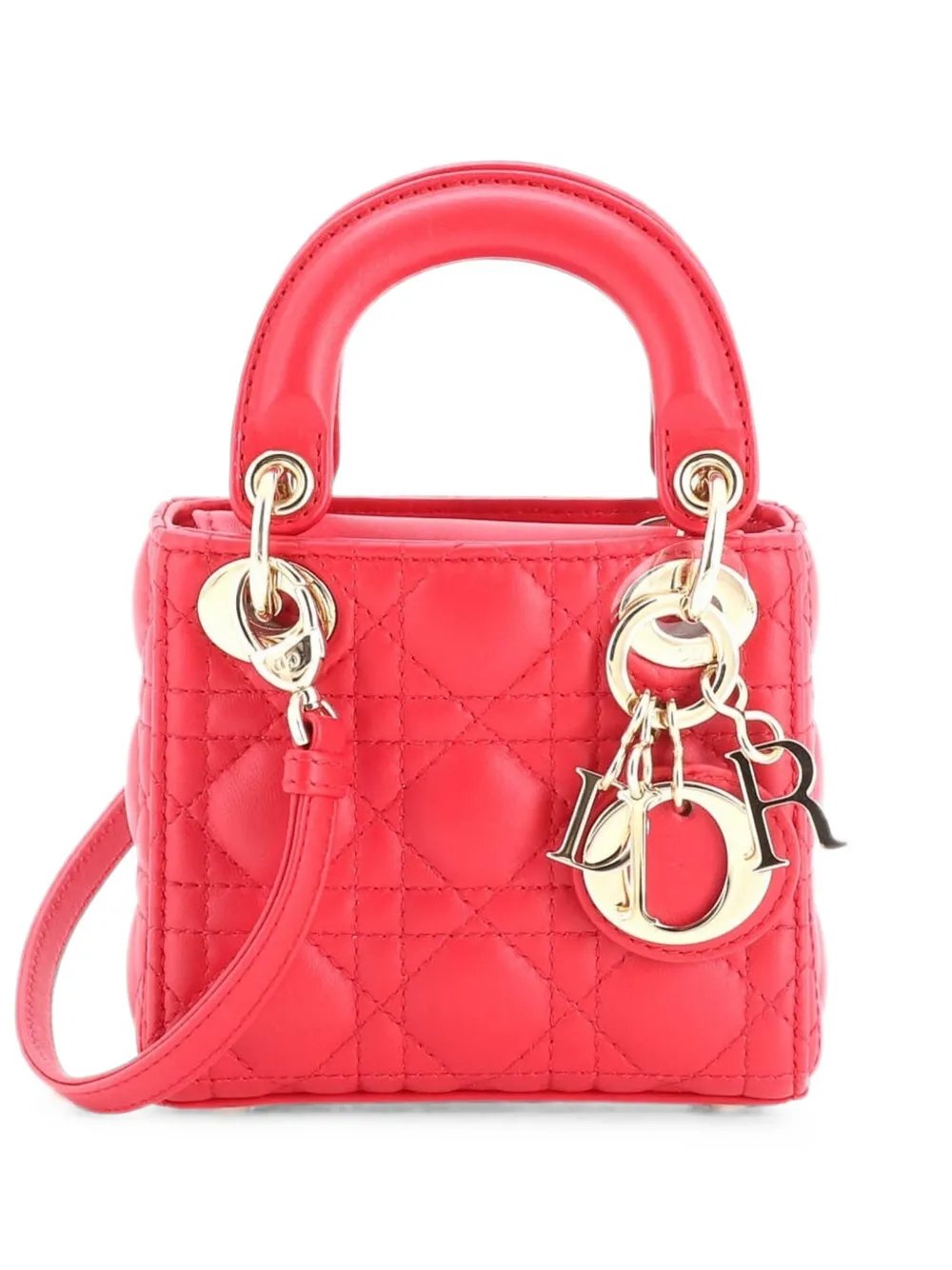 Lady Dior Bag Cannage Quilt Lambskin Micro shoulder bag