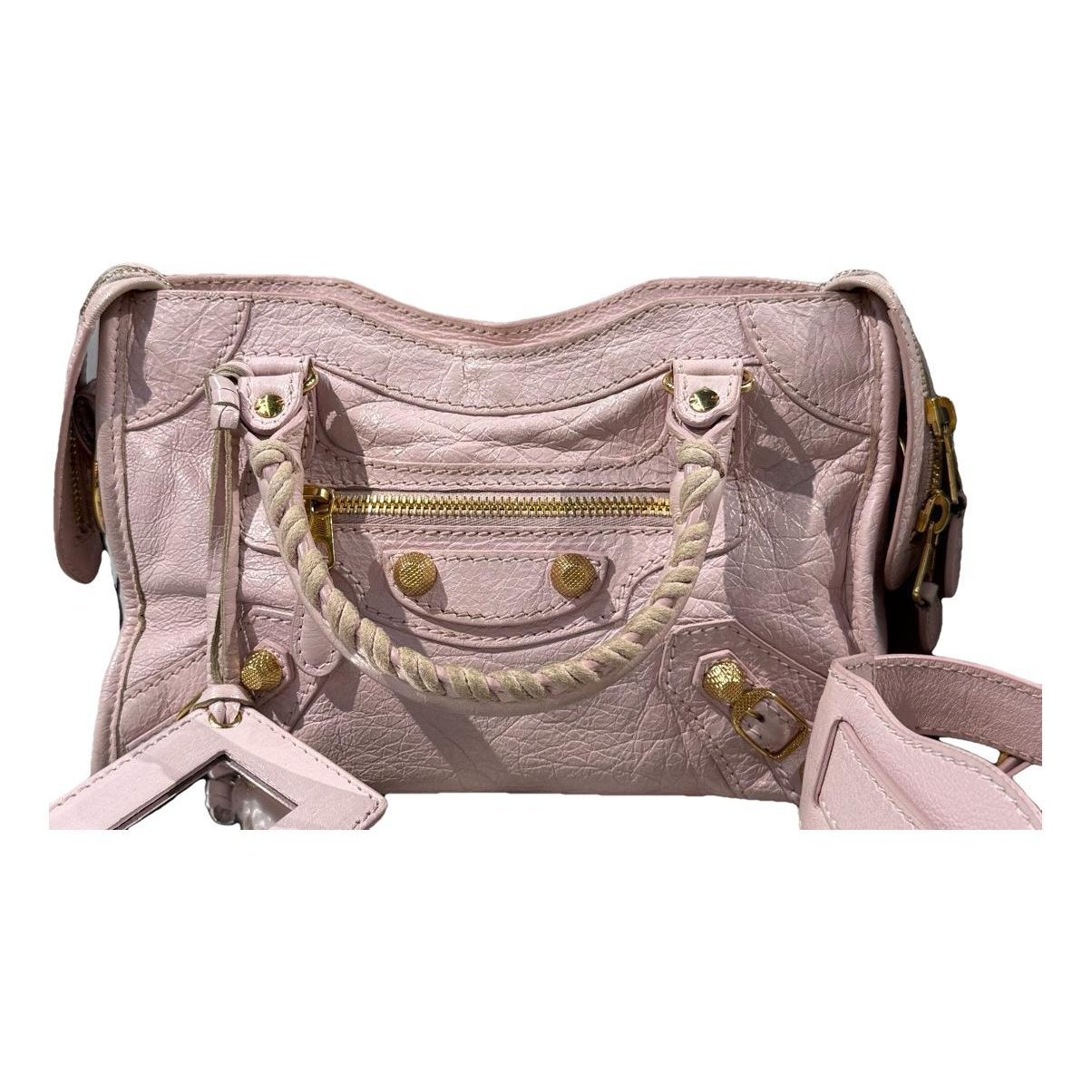 City leather handbag