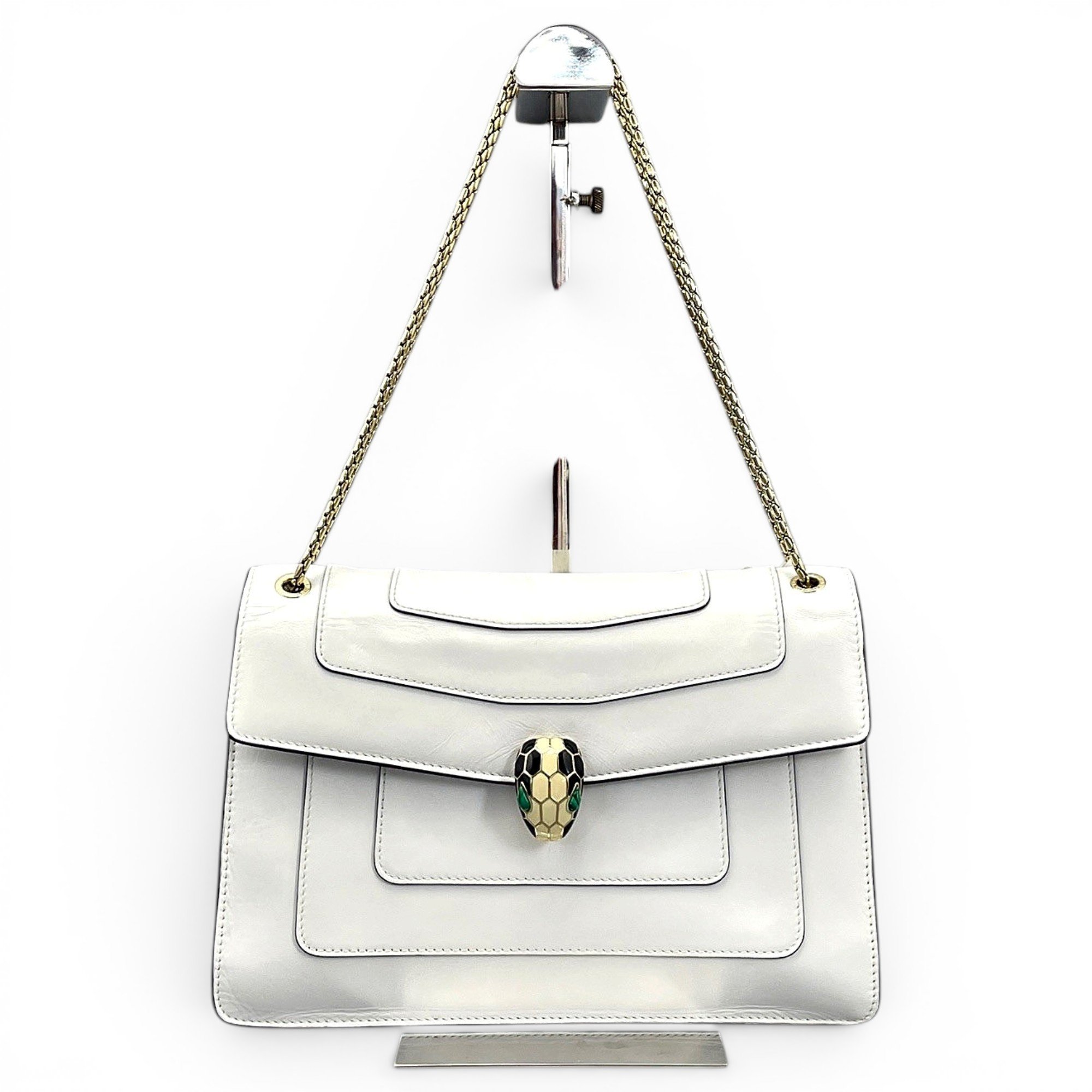 Serpenti leather handbag