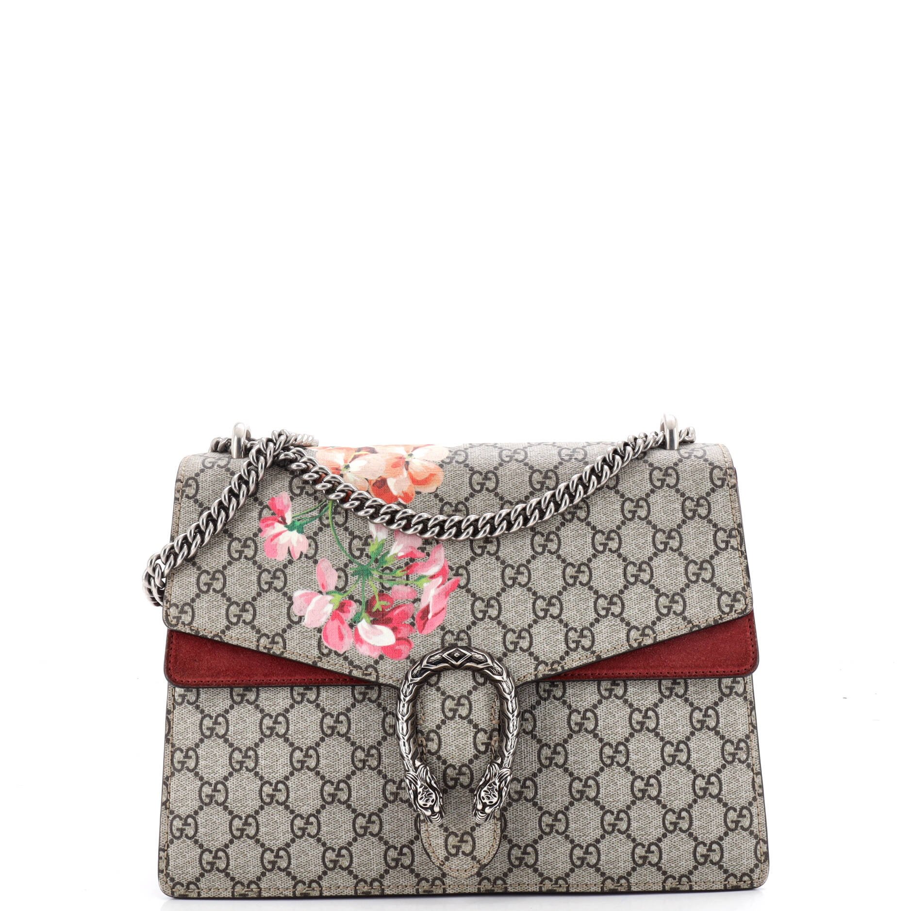 Dionysus Bag Blooms Print GG Coated Canvas Medium