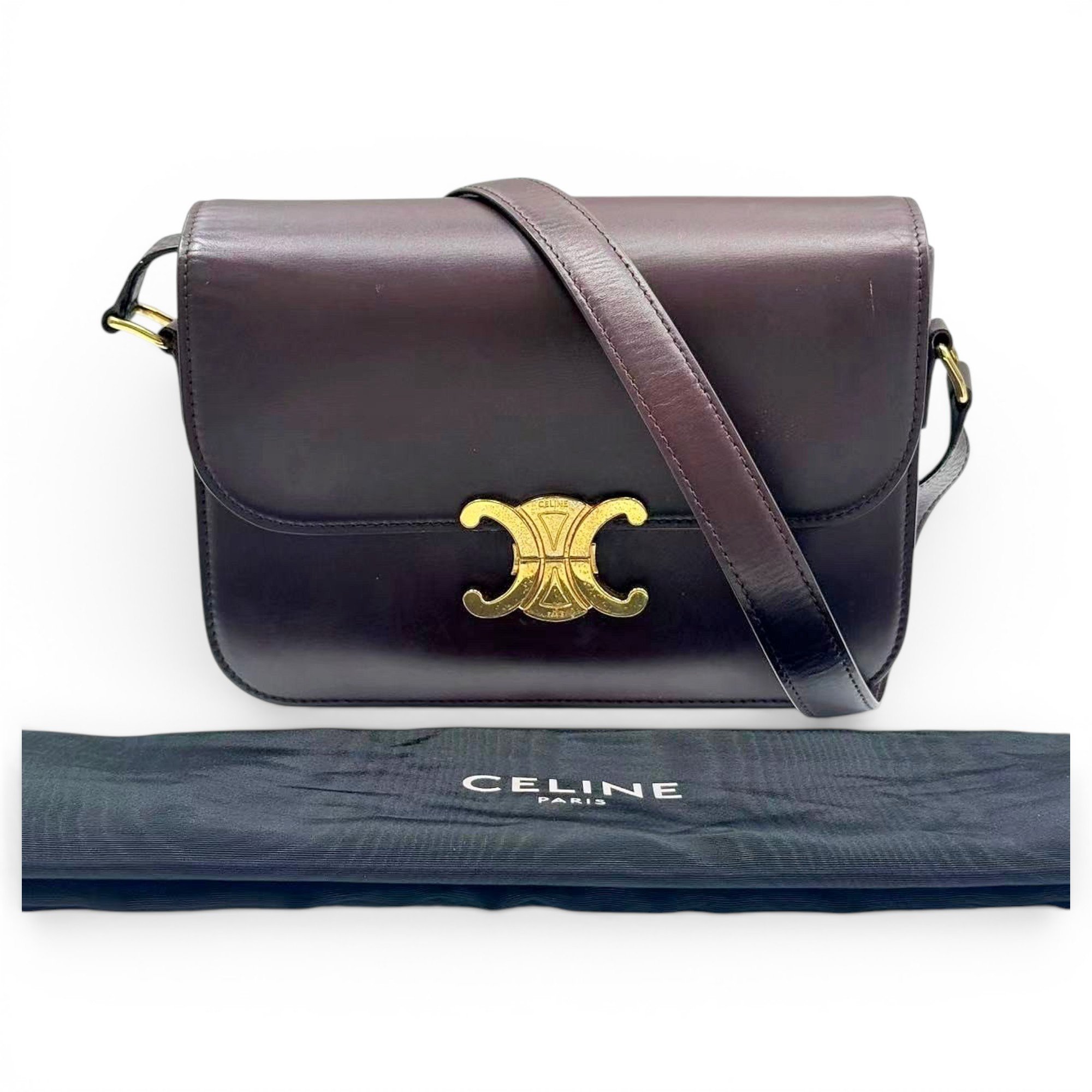 Triomphe leather handbag