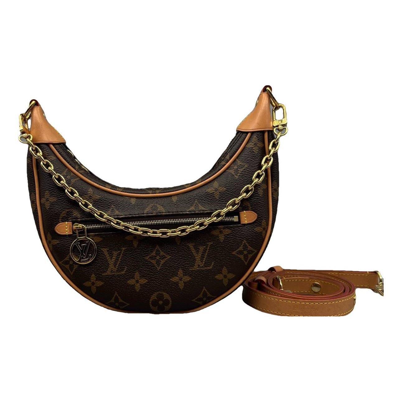 Loop leather handbag