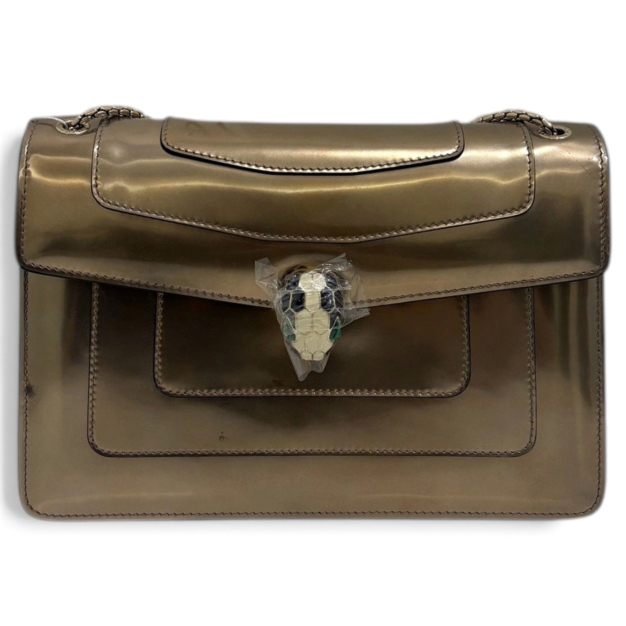 Serpenti leather handbag