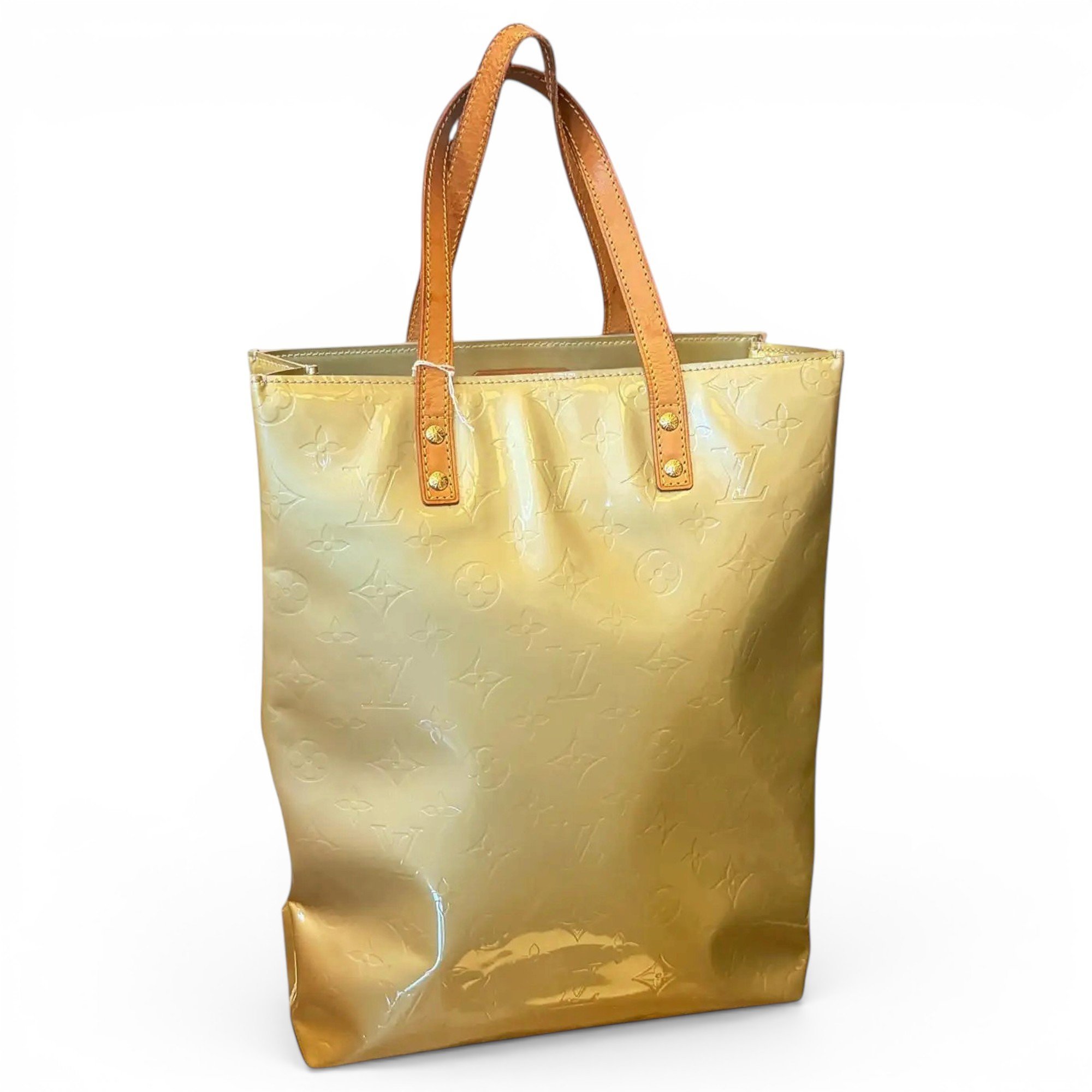 Patent leather tote