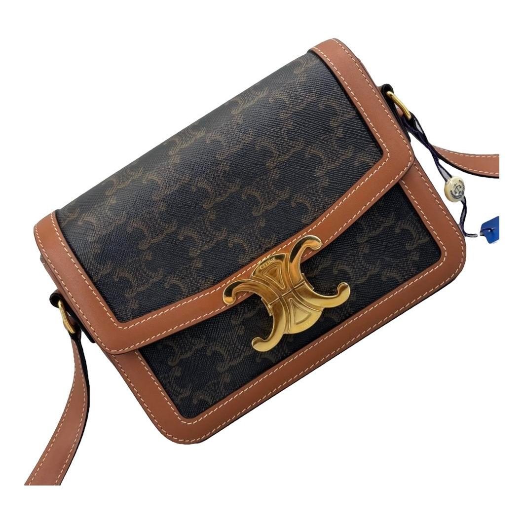Triomphe leather handbag