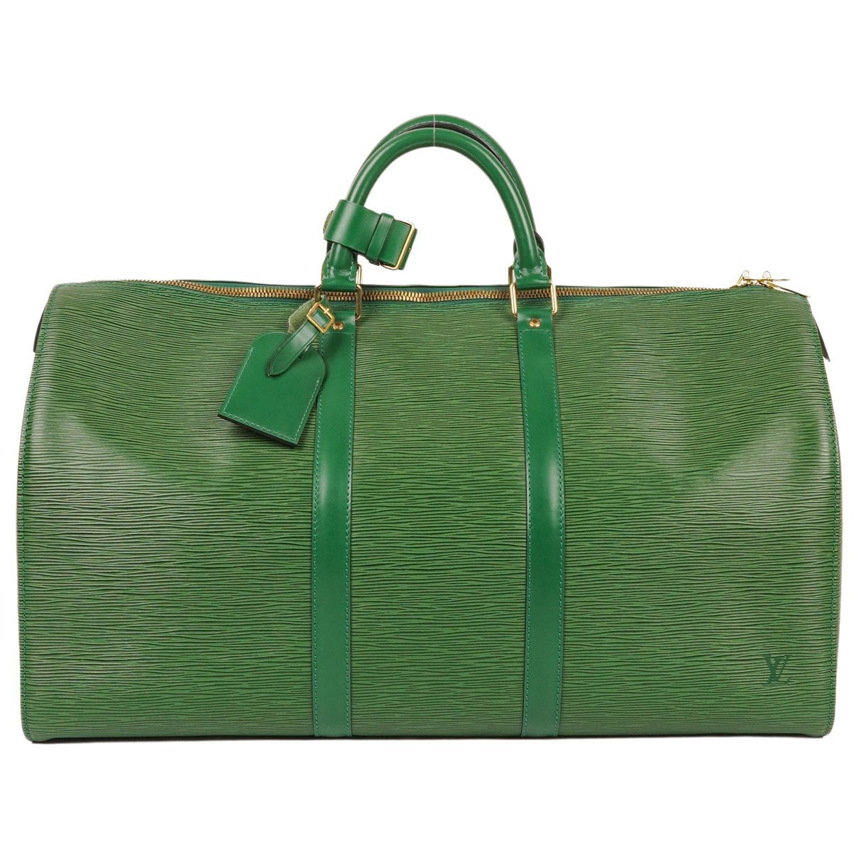 Keepall leather travel bag