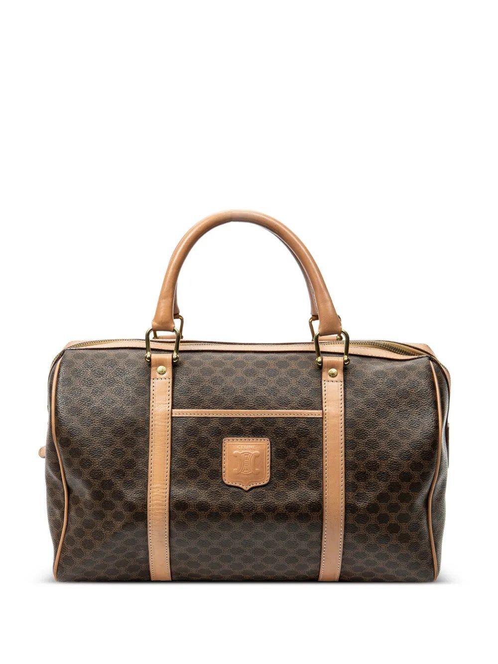 medium leather-trim tote bag