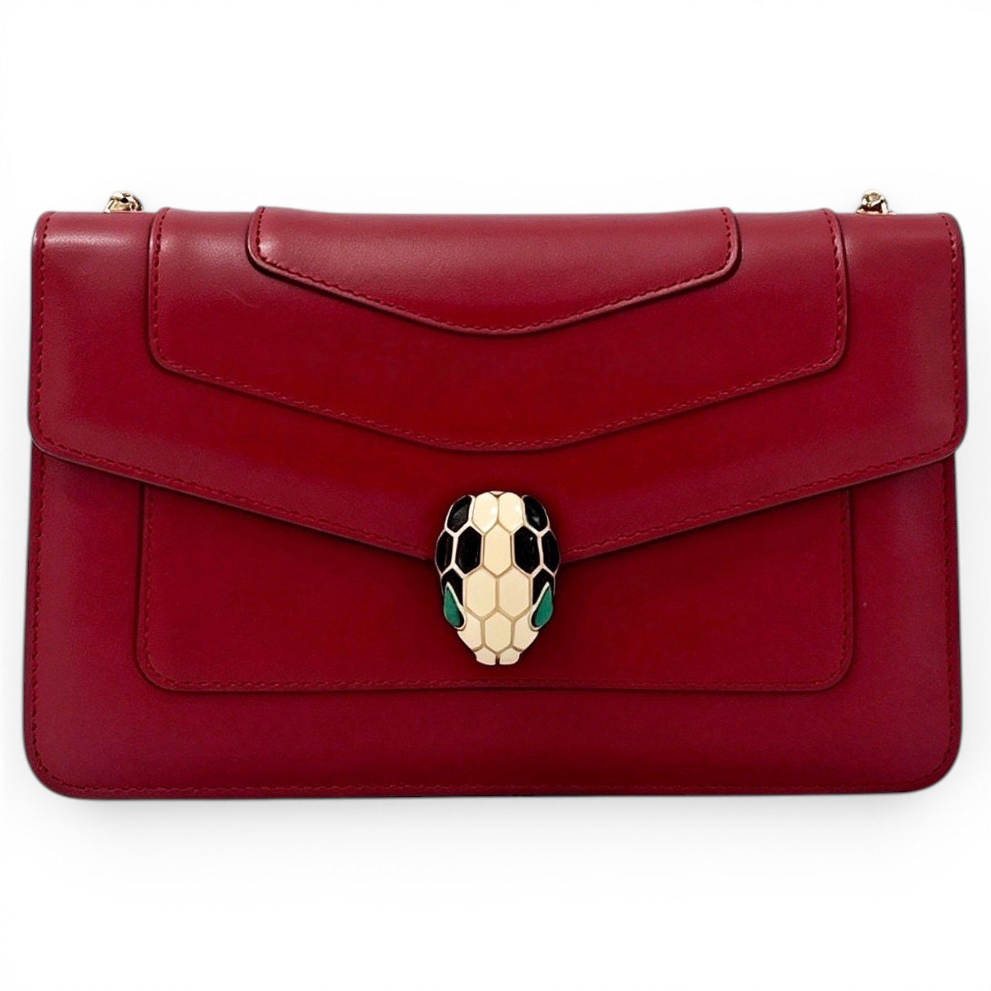 Serpenti leather handbag