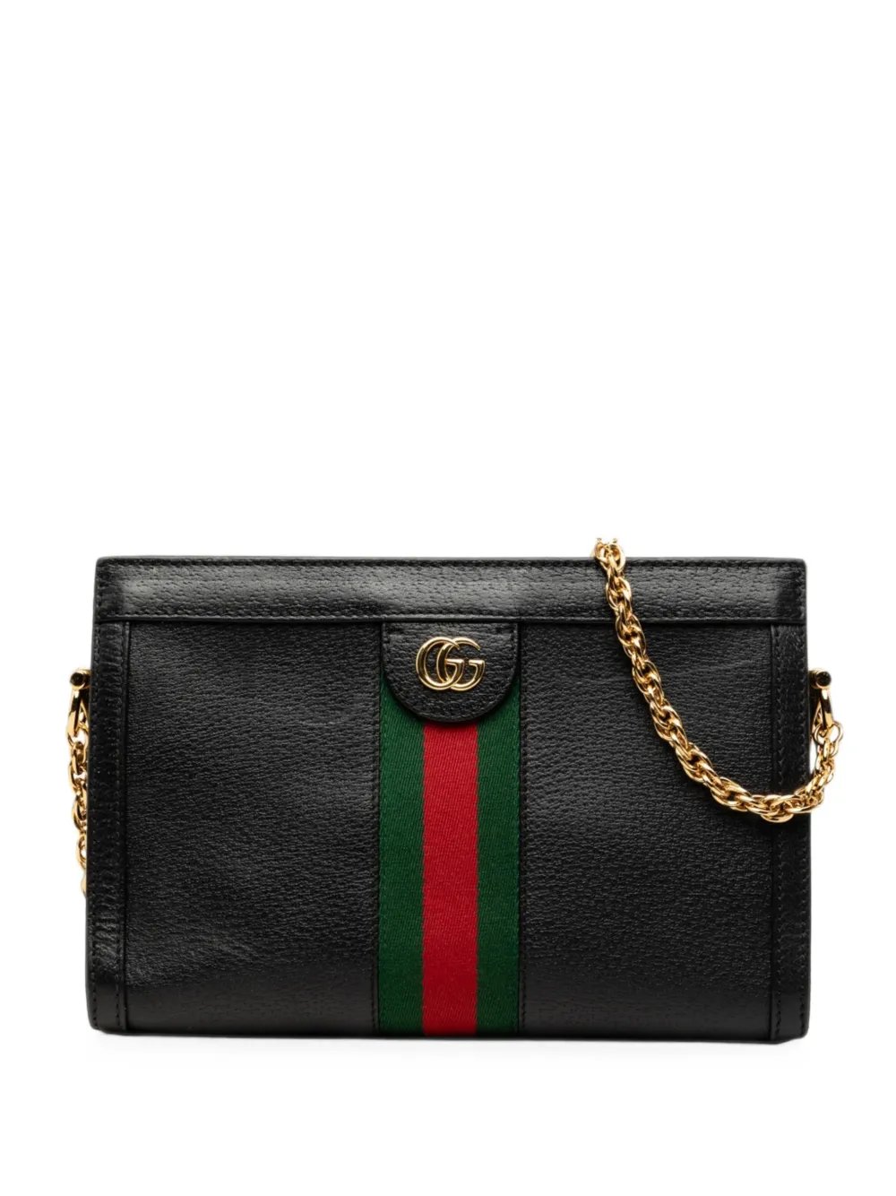 2016-2026 Small Calfskin Web Ophidia Chain crossbody bag