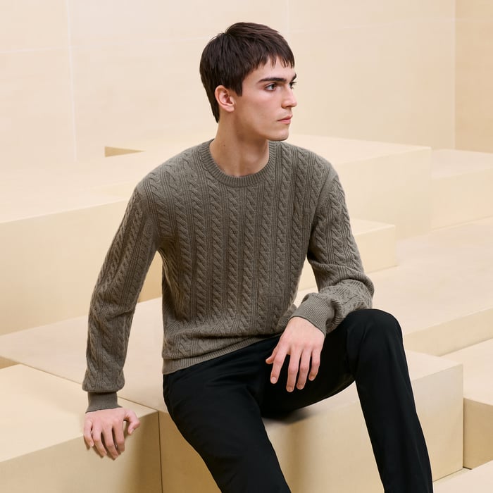 Tourbe Cashmere "Torsades Et H Fantome" Crewneck Sweater