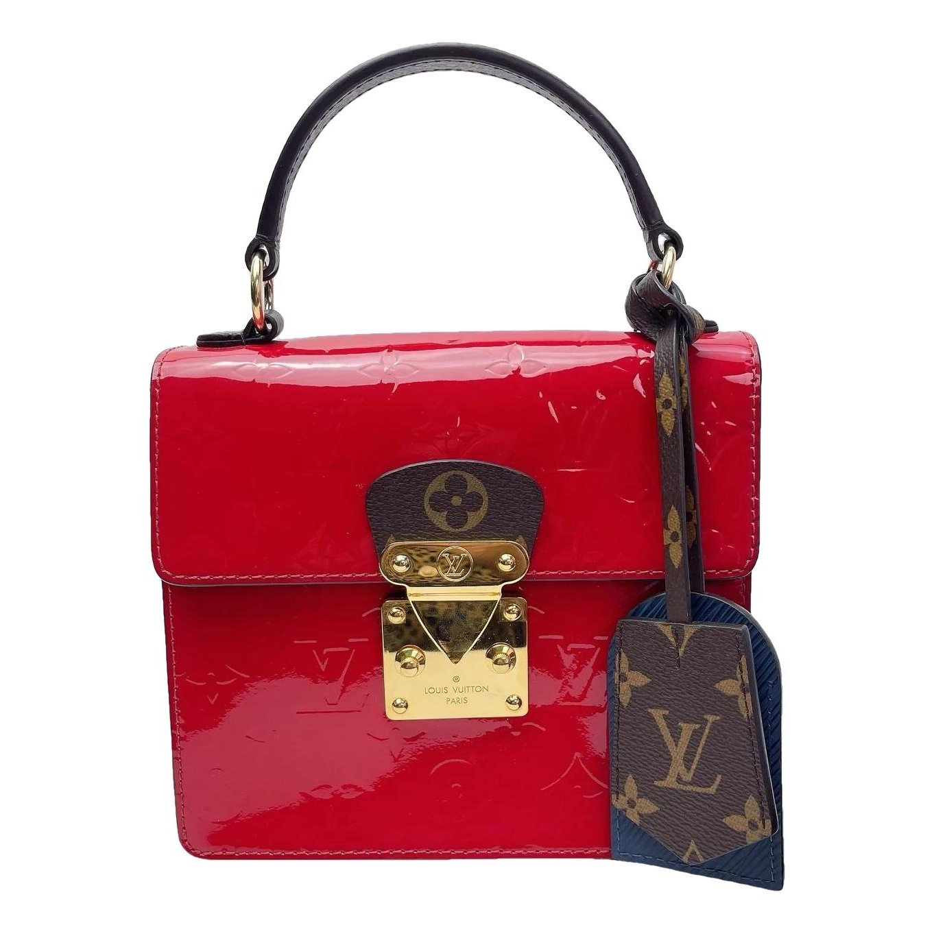 Patent leather handbag