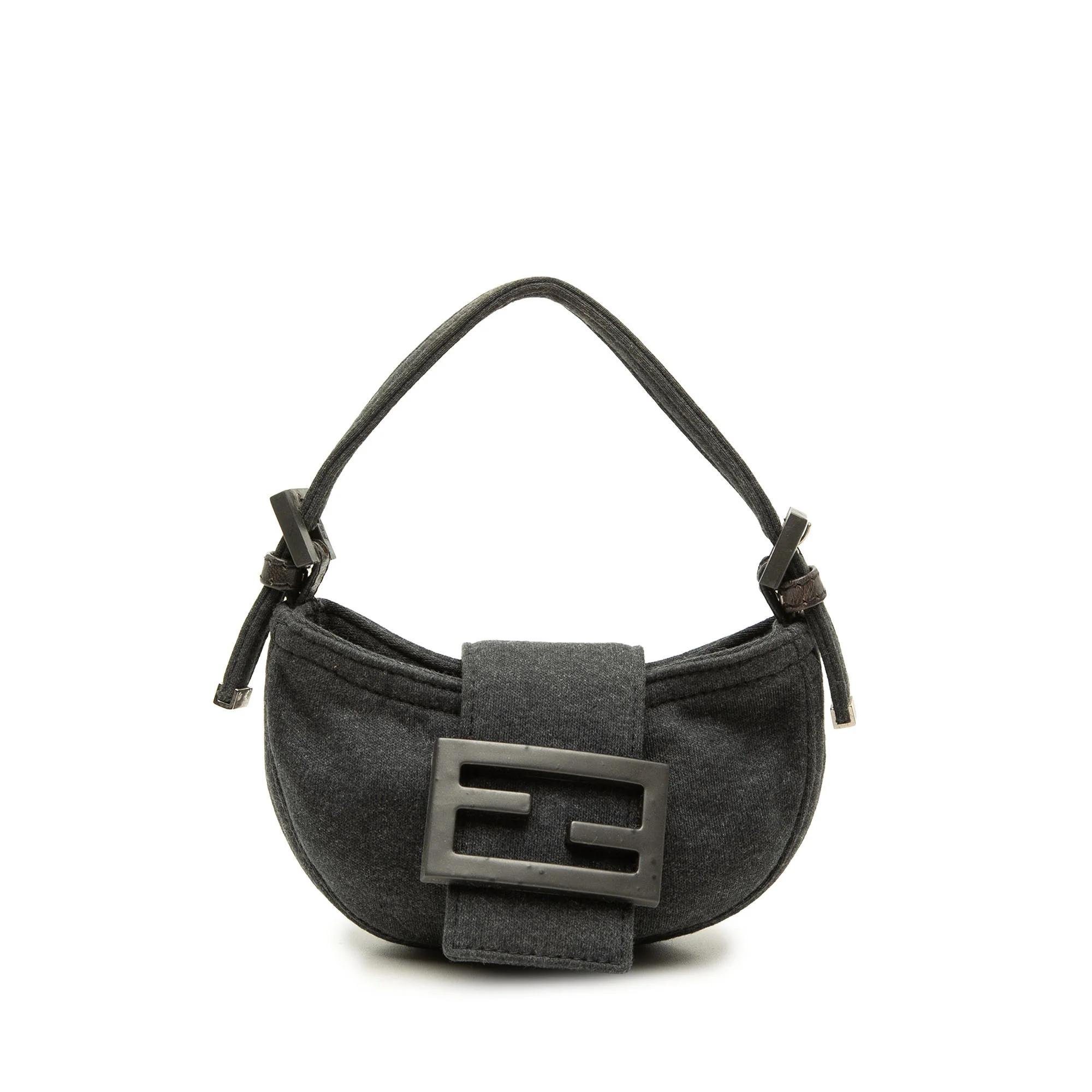 Croissant wool handbag