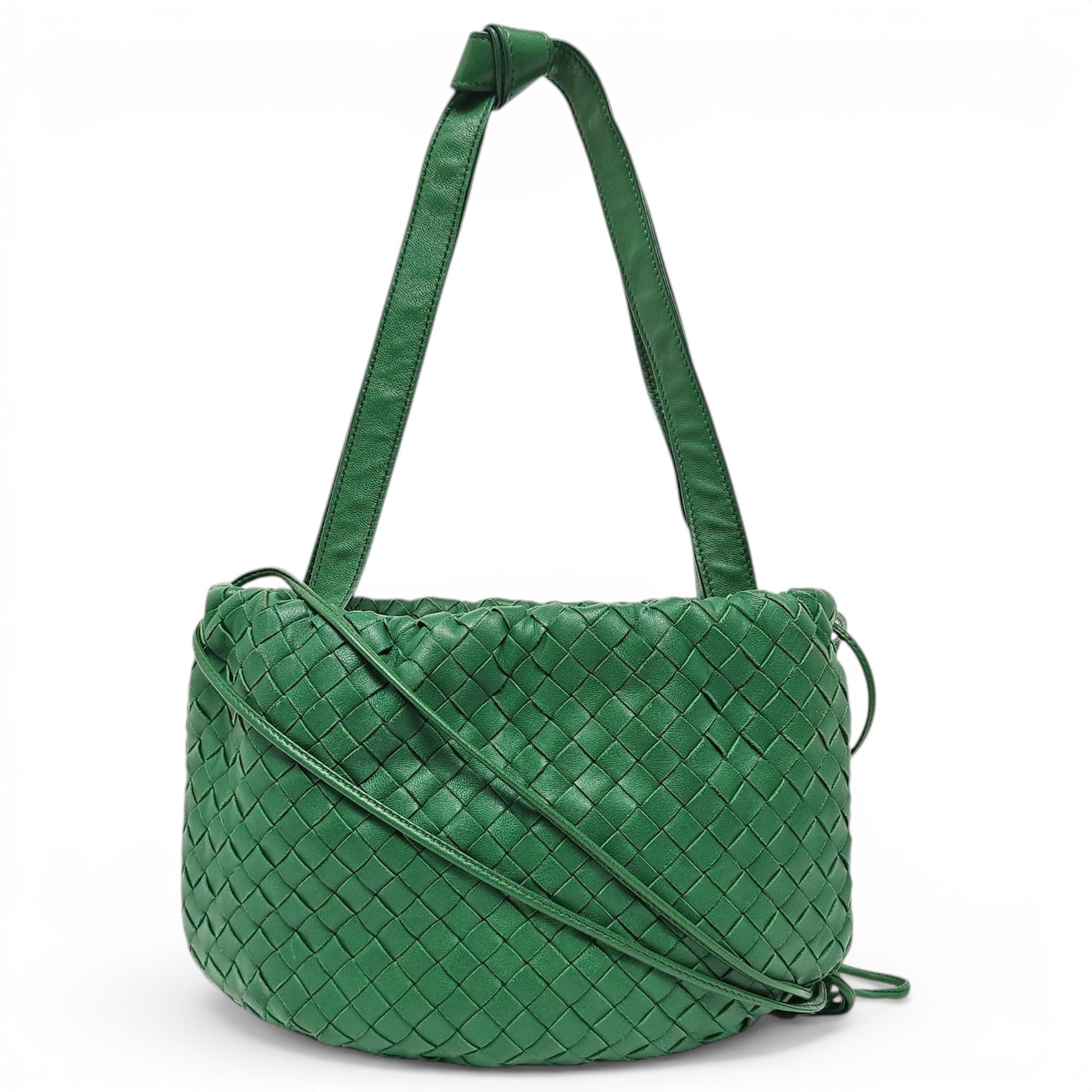 Bulb leather handbag