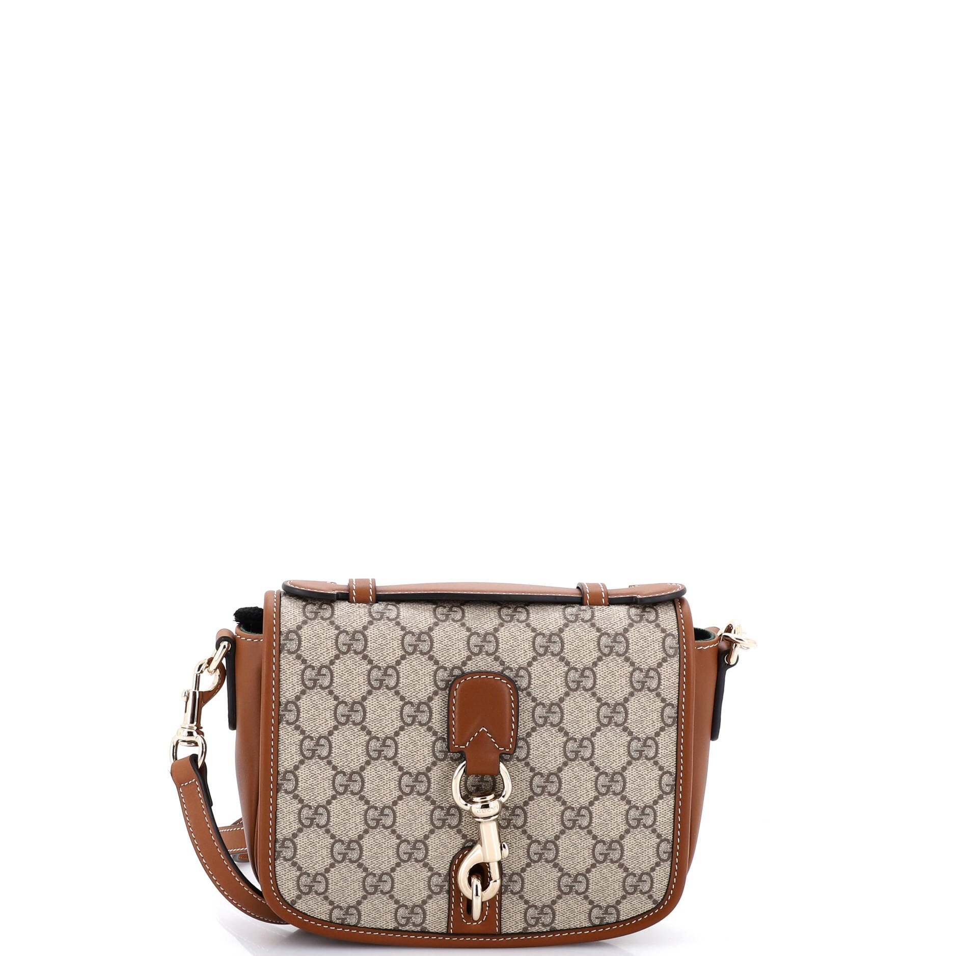 GG Emblem Flap Crossbody Bag GG Coated Canvas Mini