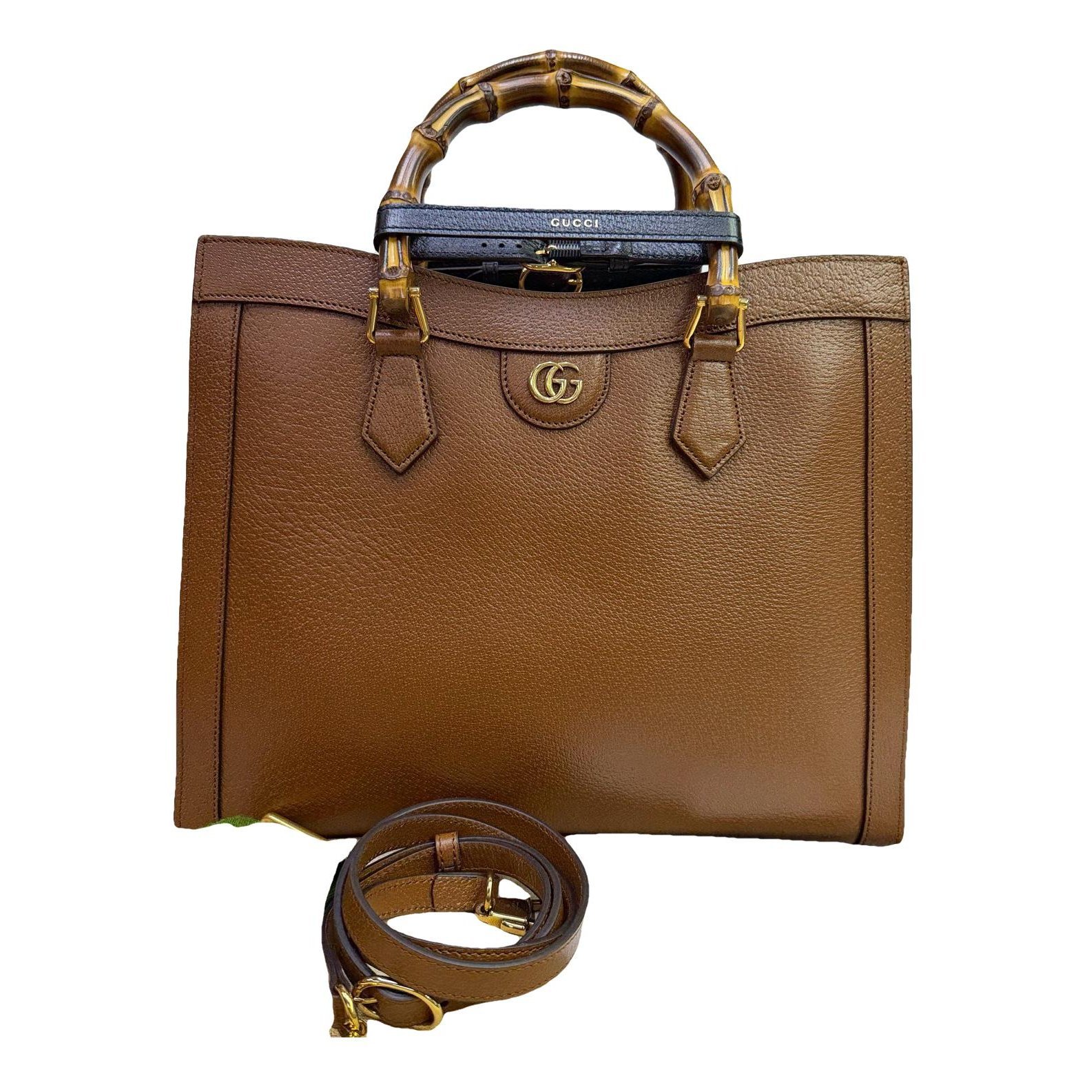 Diana Bamboo leather handbag