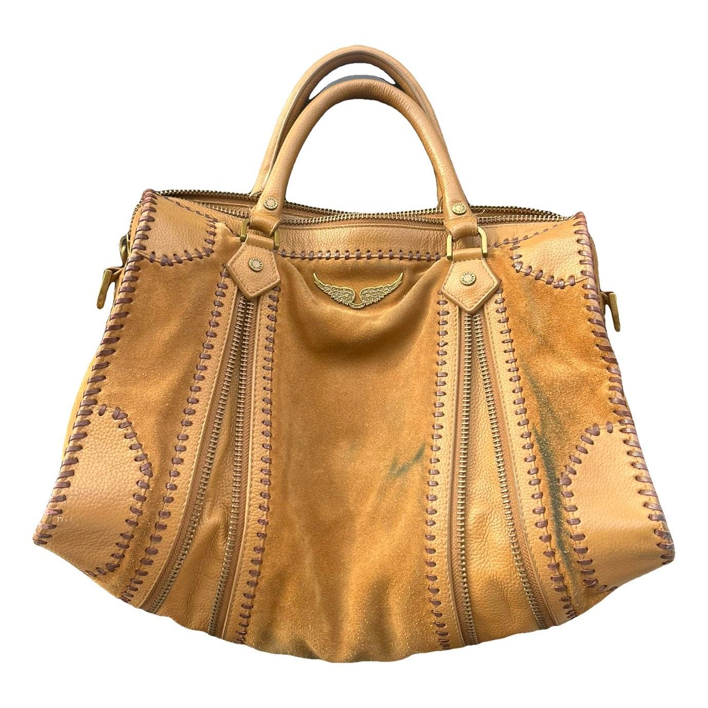 Leather clutch bag
