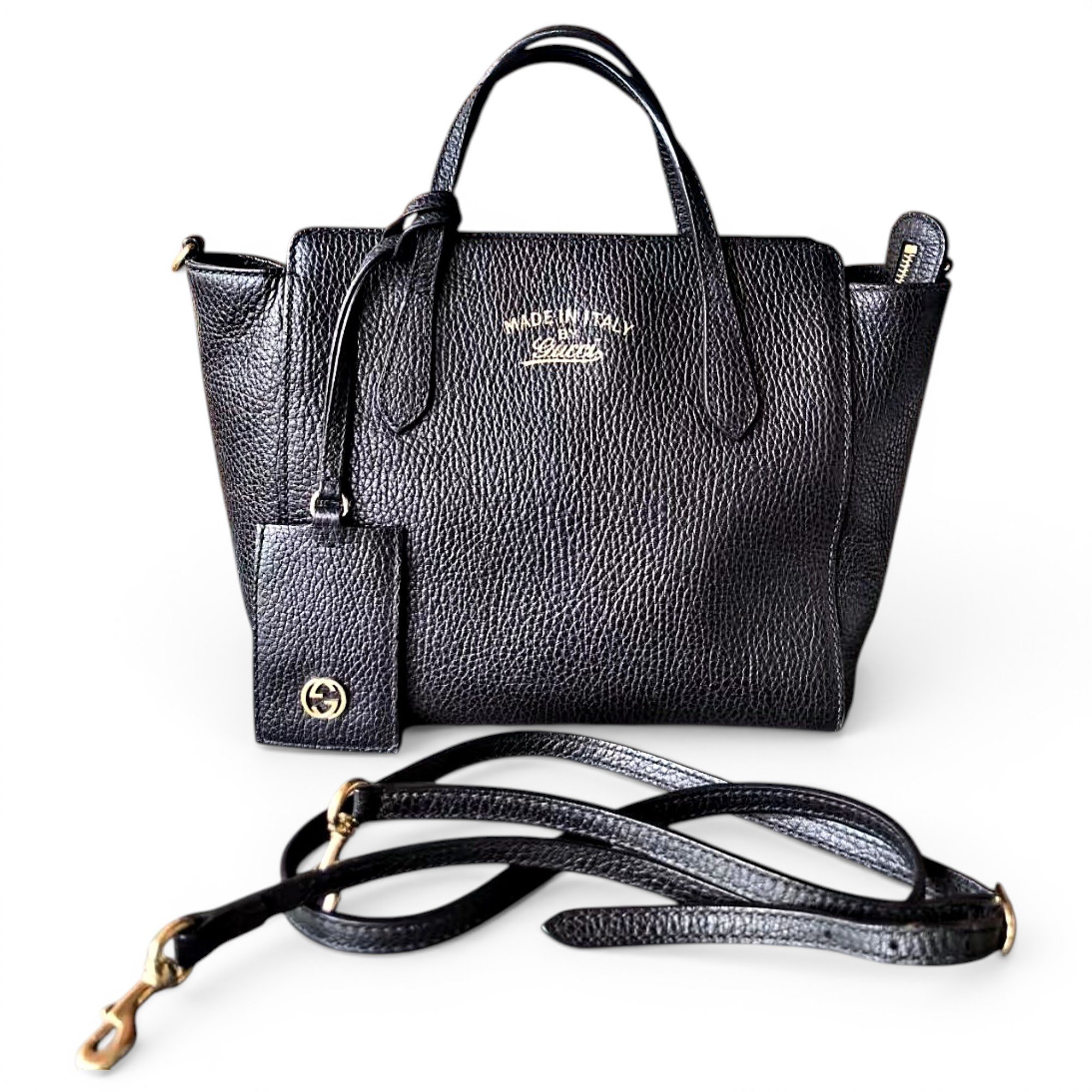 Swing leather tote