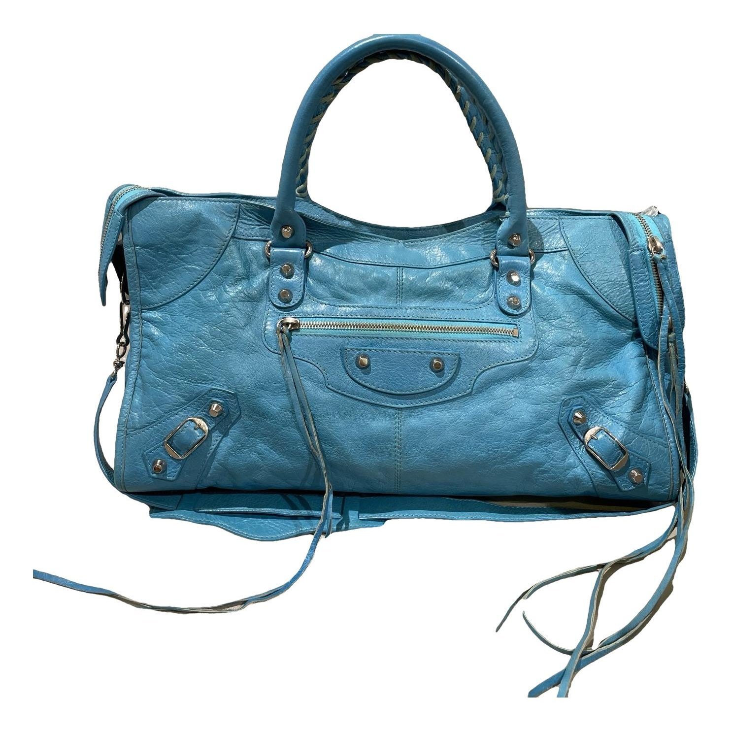 City leather tote