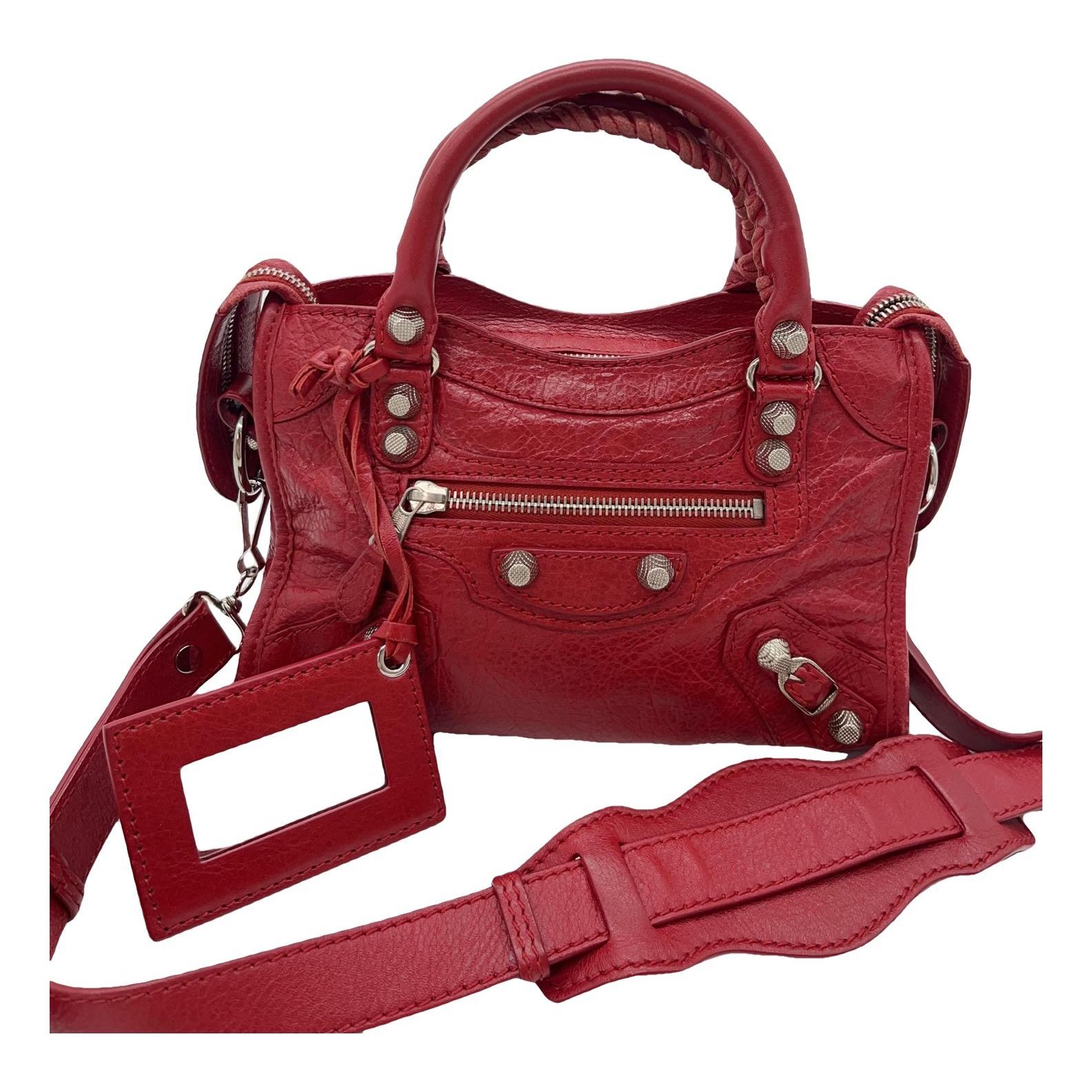 City leather handbag