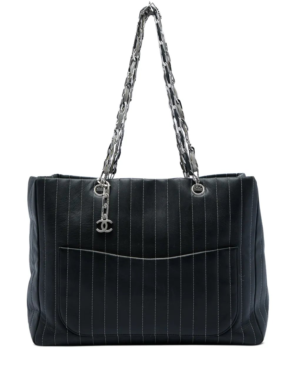 2005-2006 Large Lambskin Vertical Quilted Mademoiselle tote bag