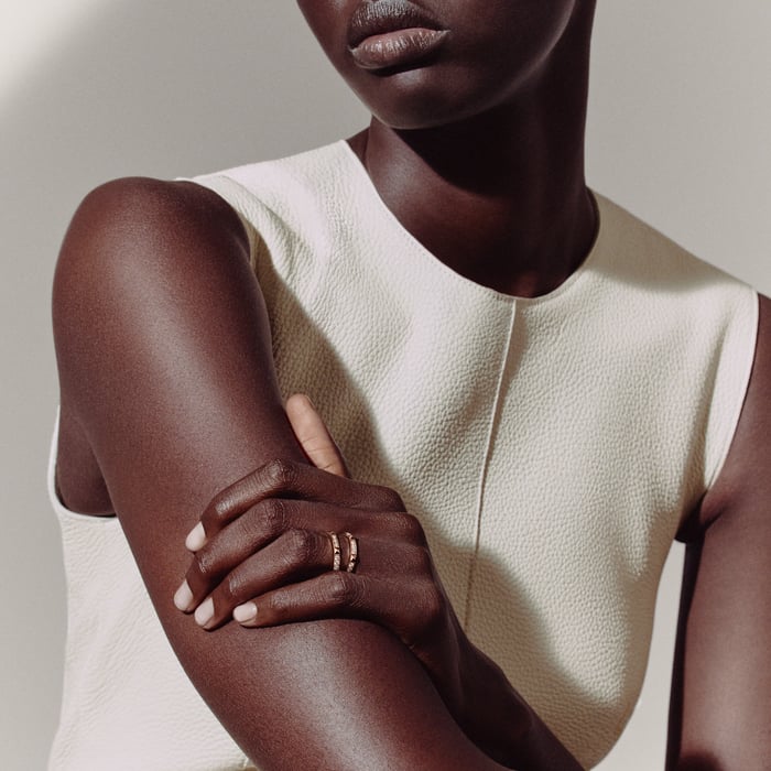 Sans Coloris Hermès Clou d'H Ring, Large Model