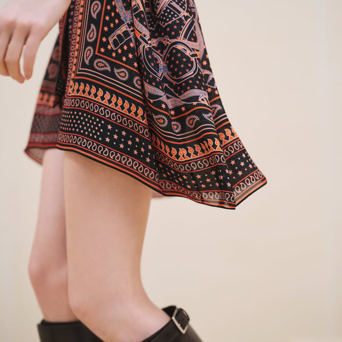 Noir "Eperon d'Or Bandana" Belted Tunic