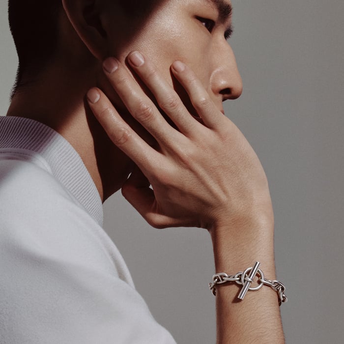 Sans Coloris Chaine d'Ancre Bracelet, Medium Model