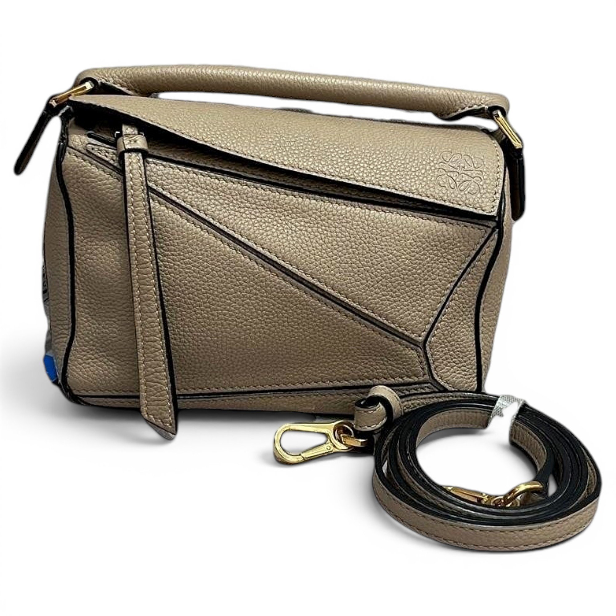 Puzzle leather handbag