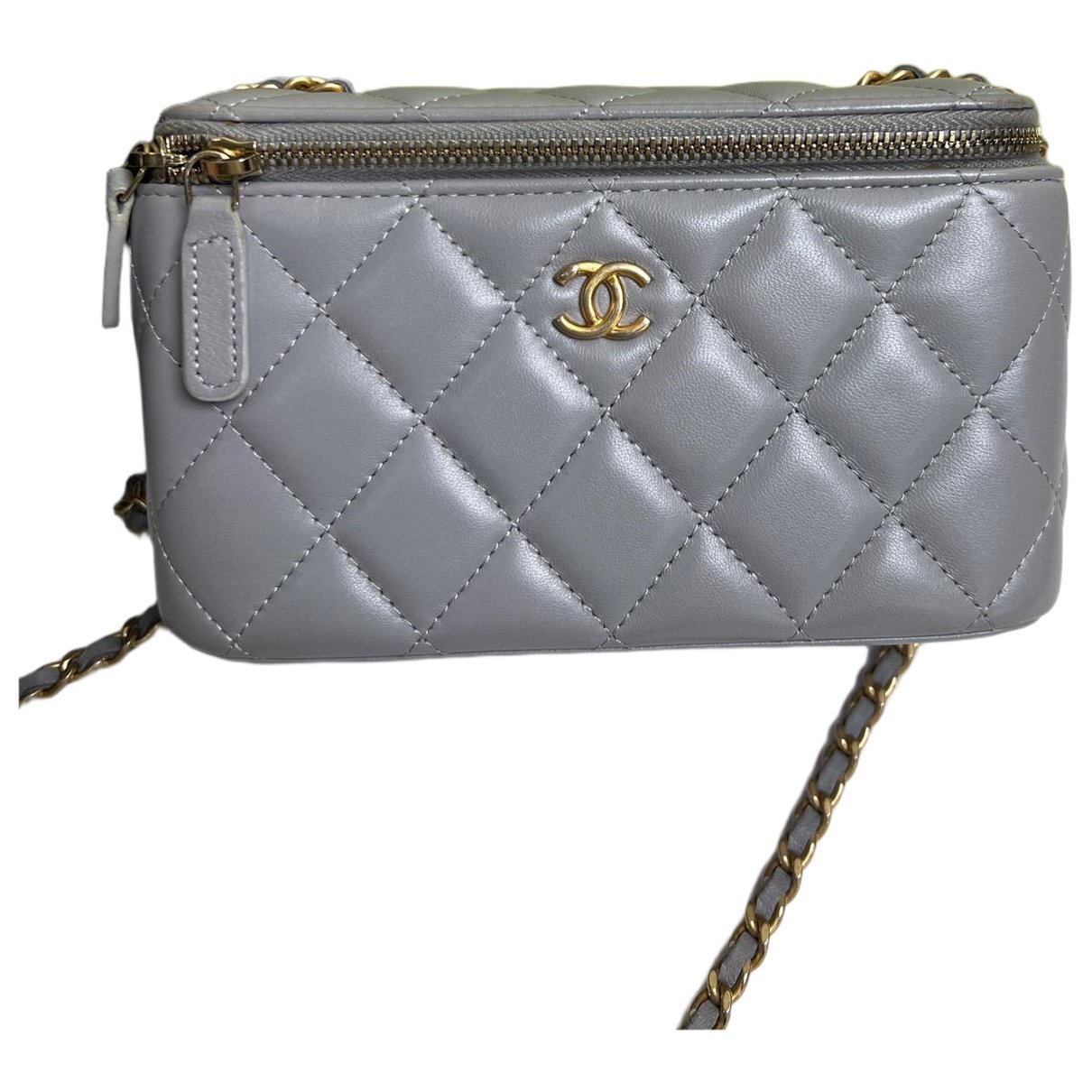 Vanity leather handbag
