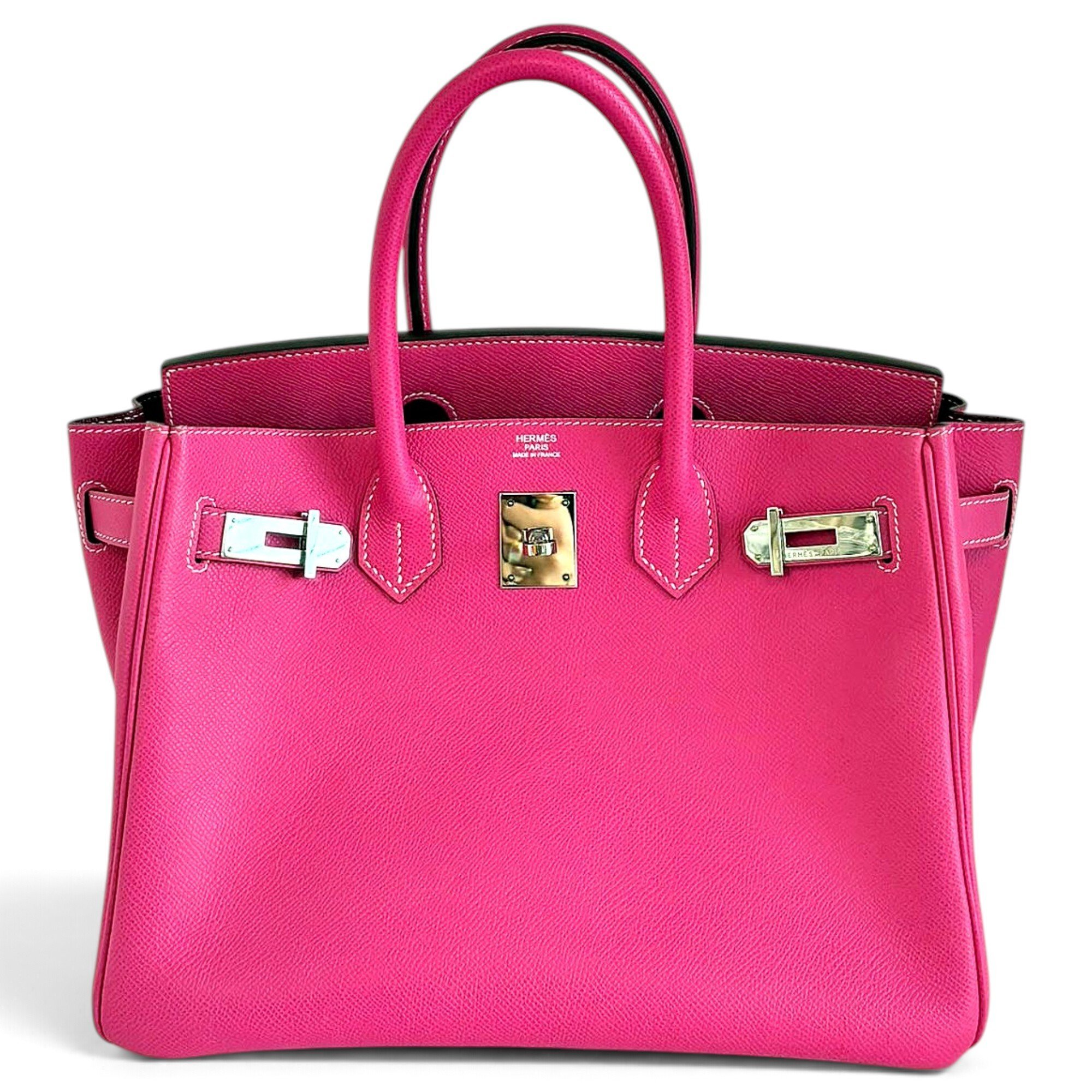 Hermes Birkin 30 Handbag Rose Tyrien Epsom Leather
