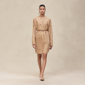 Robe chemise courte brodée