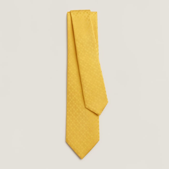 Jaune Vif Faconnee New H Tie