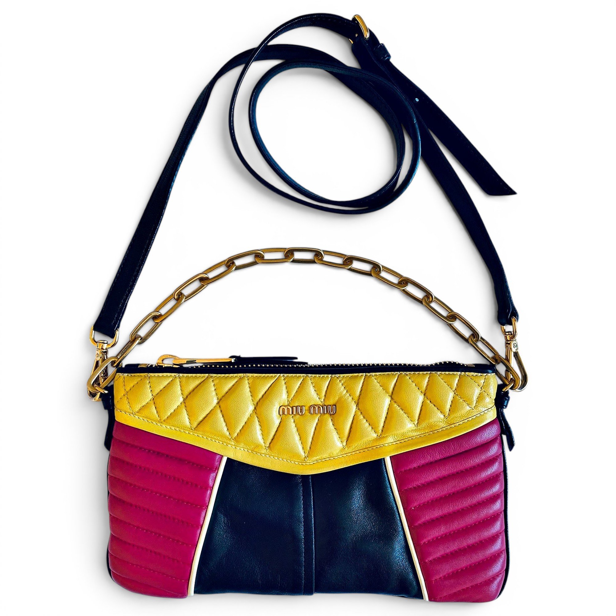 Leather clutch bag