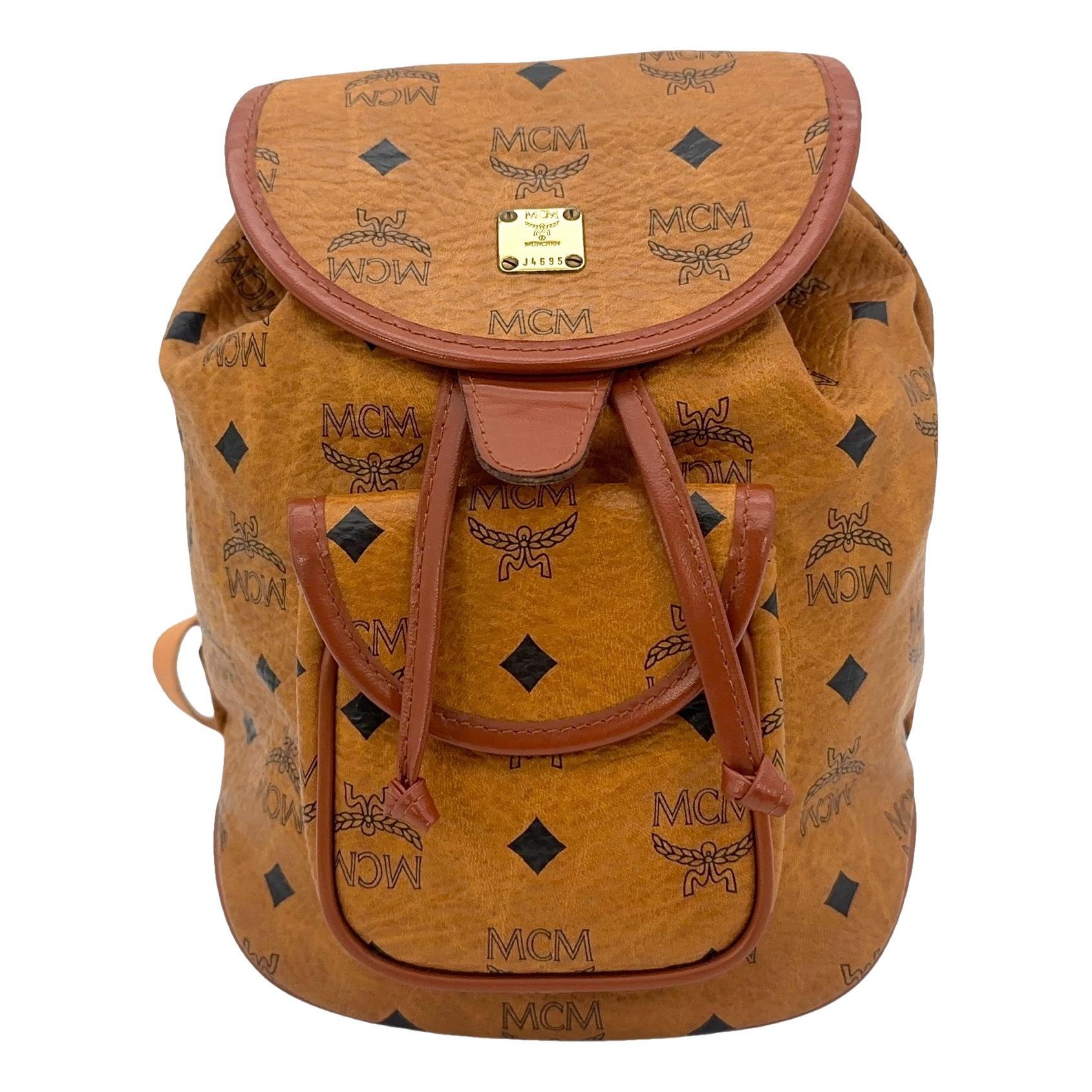 MCM Heritage Drawstring cloth backpack