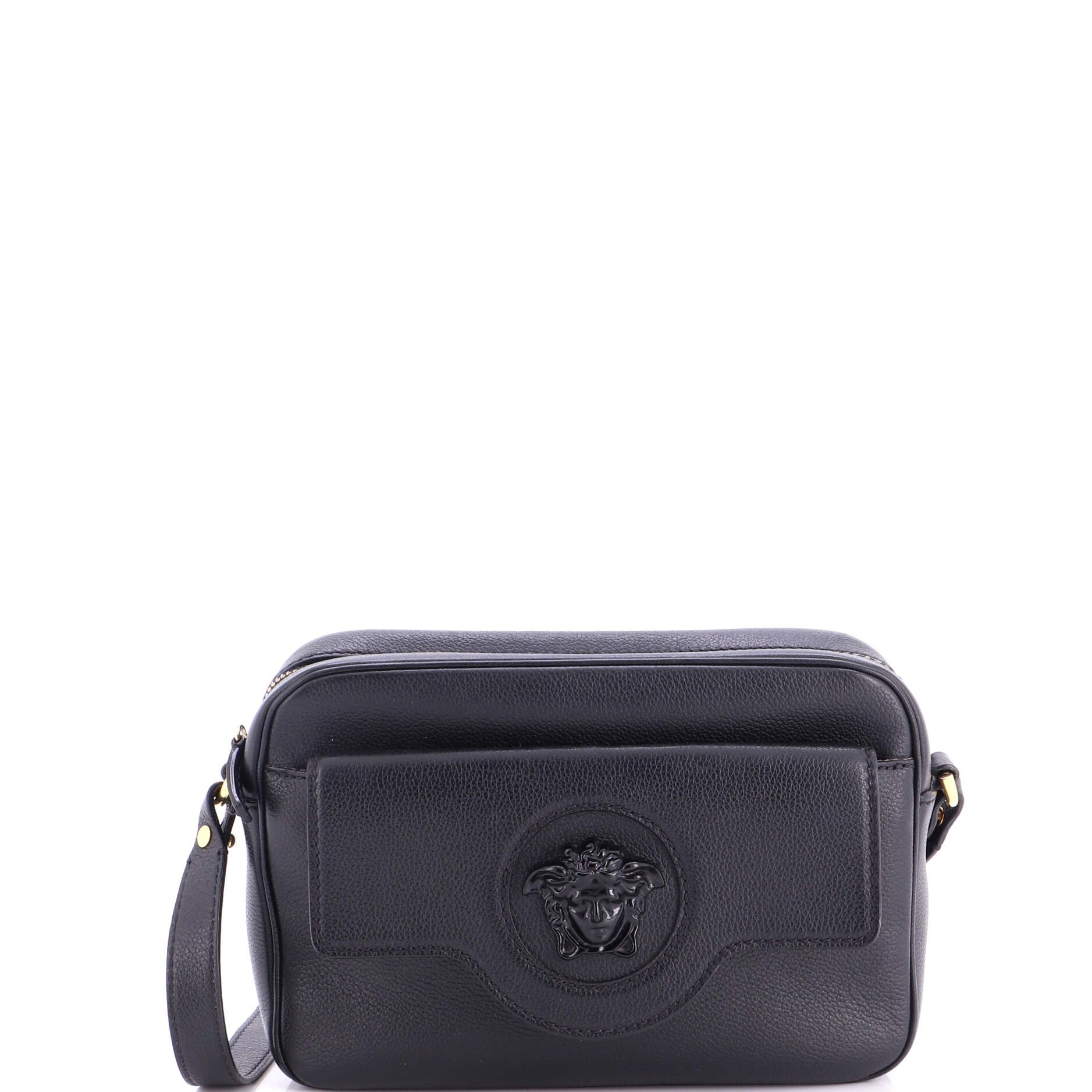 La Medusa Flap Pocket Camera Bag Leather Small