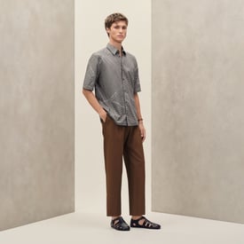 "Vent Portant Finesse" short-sleeve straight cut shirt