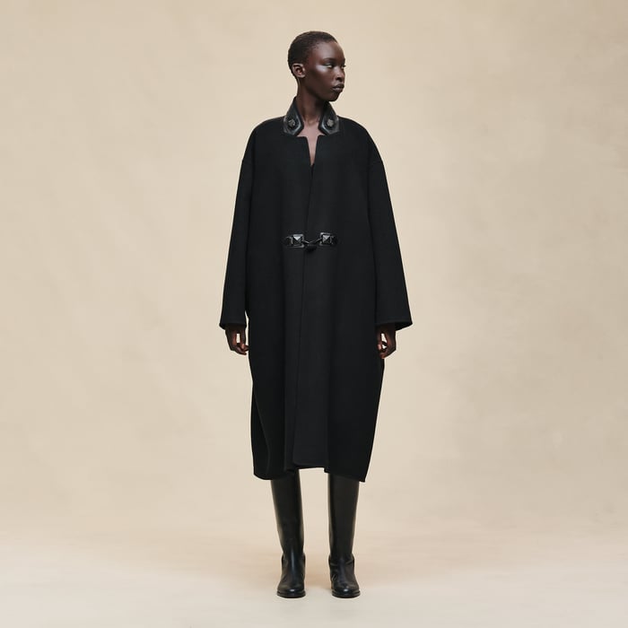 Noir Embroidered Coat