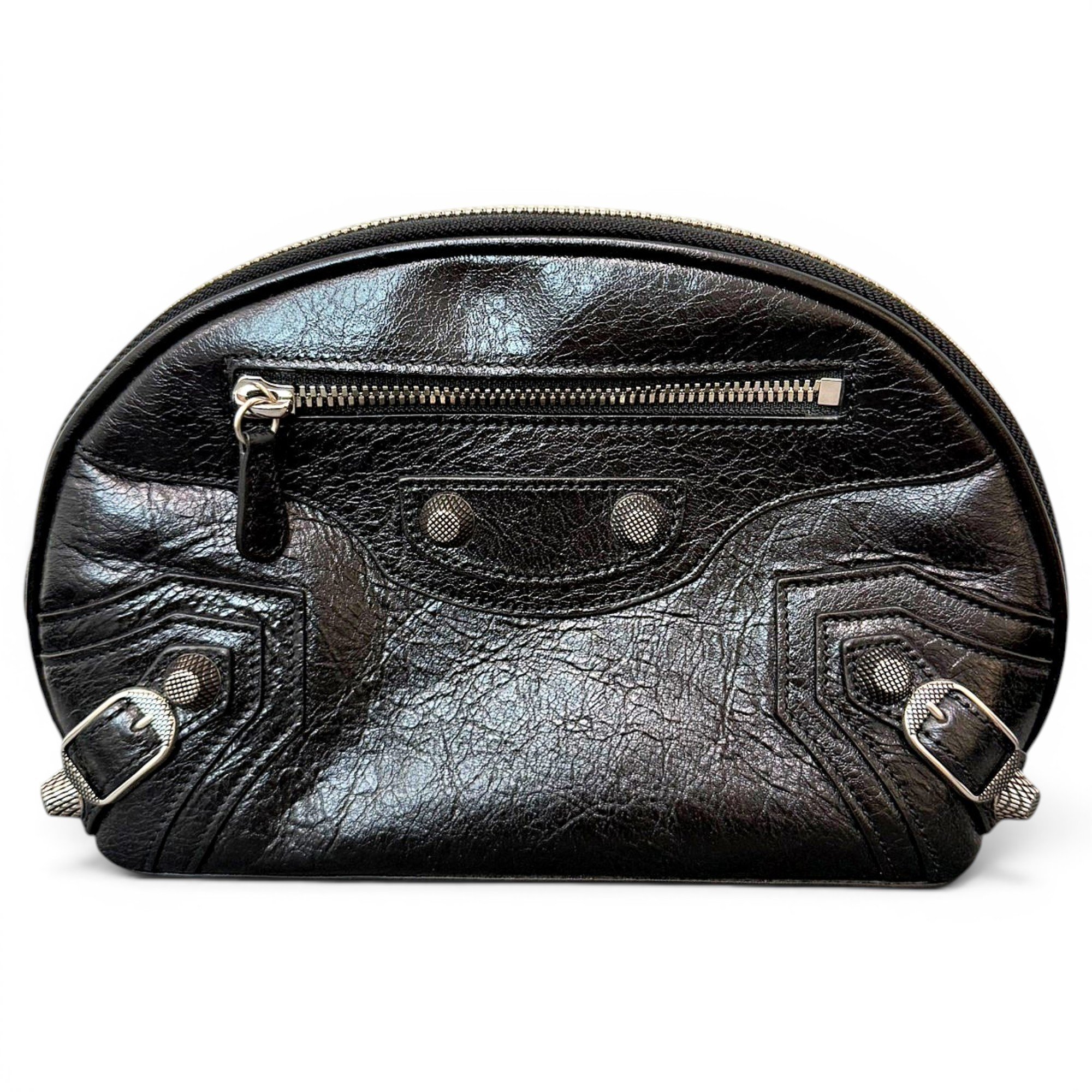 Leather clutch bag