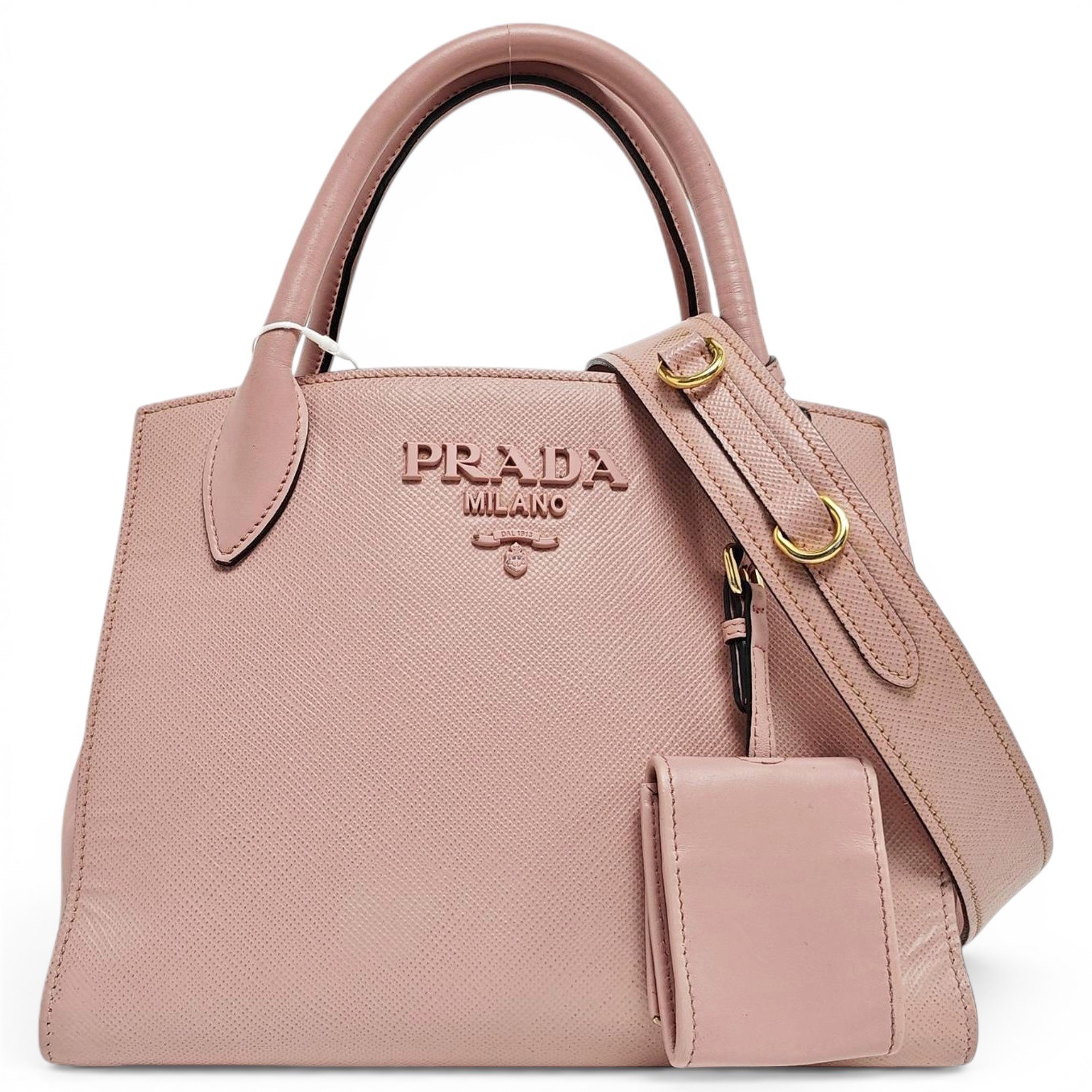 Monochrome leather handbag
