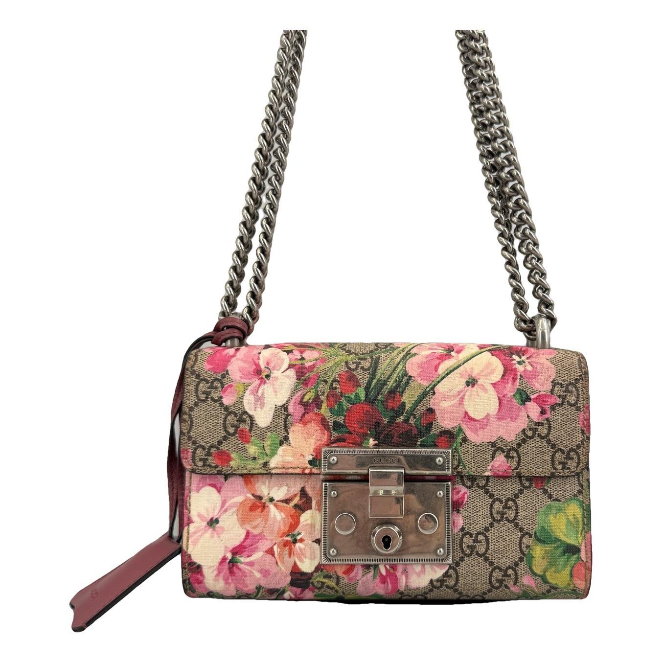 Padlock leather handbag